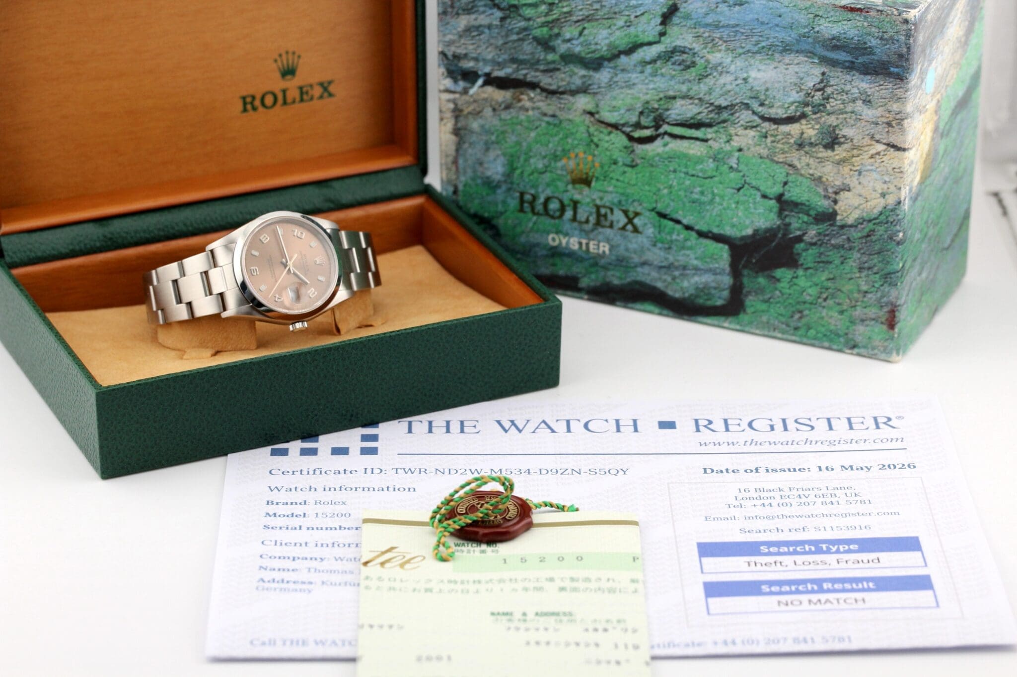 Rolex Oyster Perpetual – Ref. 15200, Sehr gut – 3/15