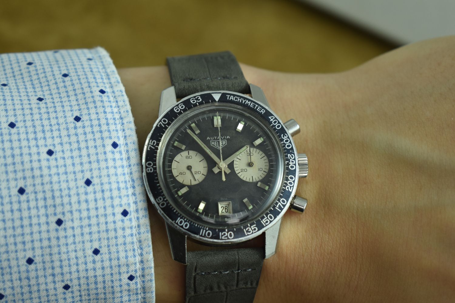 Heuer Autavia Dato – Ref. 7863, good – 6/18