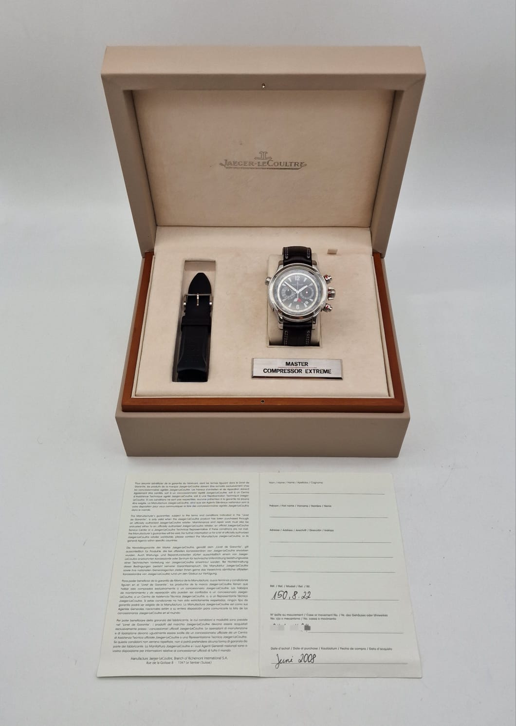 Jaeger-LeCoultre Master – Ref. 150.8.22, very good – 10/10