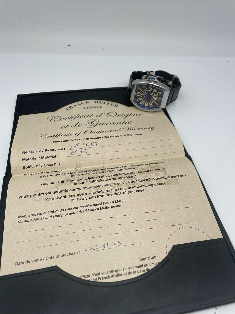 Franck Muller Vanguard – Ref. V45SCDTACNR, very good – 10/10