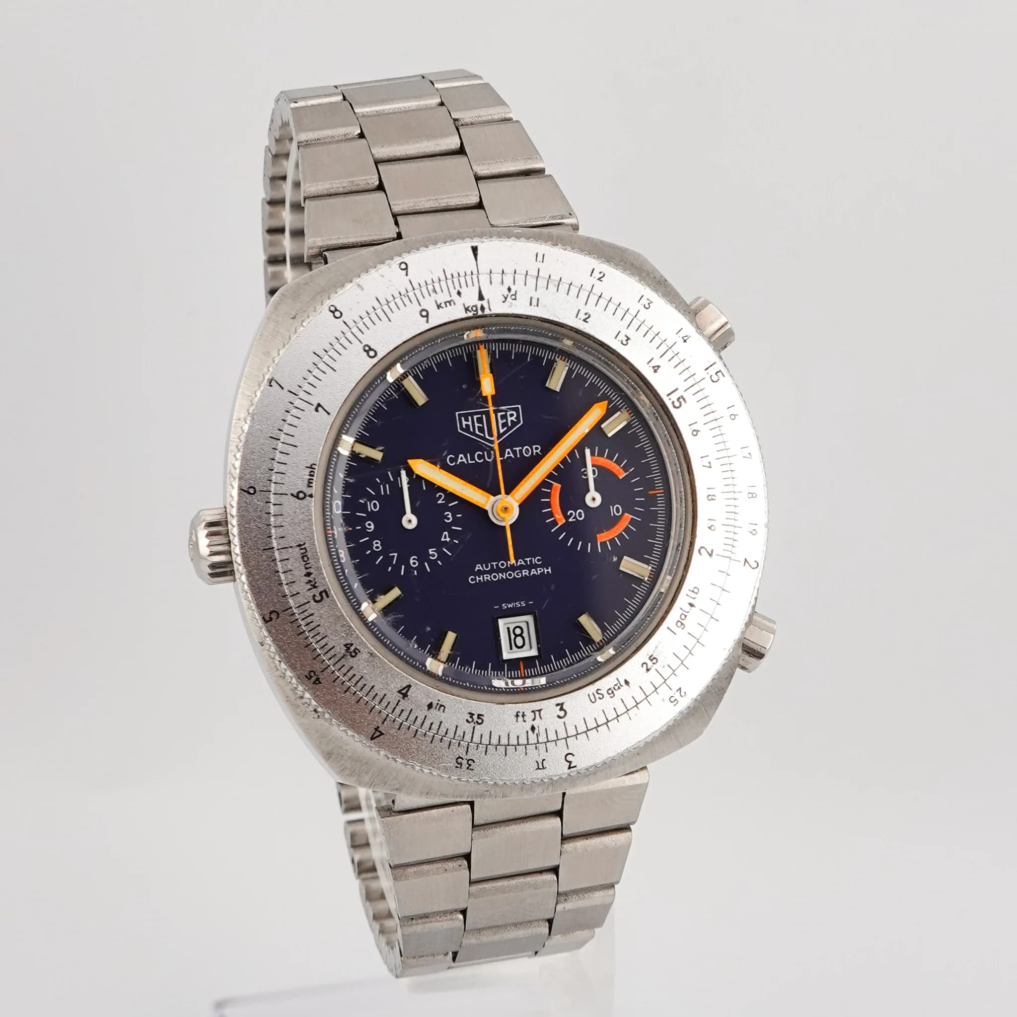 Heuer Calculator – Ref. 150.633, good – Image 2/9