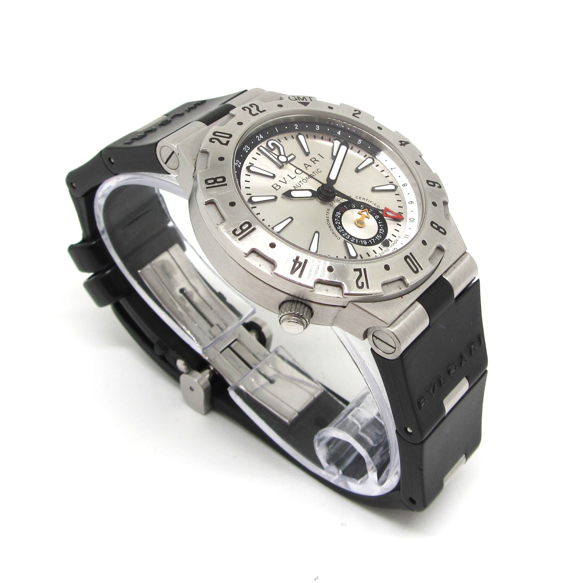 Bulgari Diagono Quarz – Ref. GMT40S, Sehr gut – 5/6