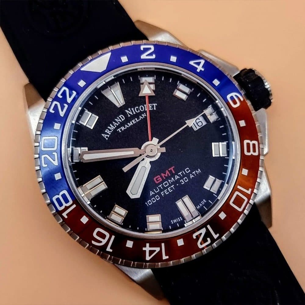 Armand Nicolet JS9-41 GMT – Ref. A487BGN-NR-GG2710N, Gut