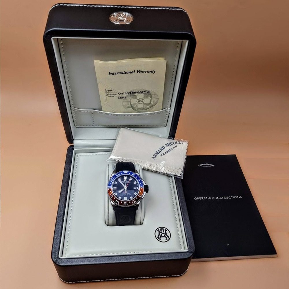 Armand Nicolet JS9-41 GMT – Ref. A487BGN-NR-GG2710N, Gut – 2/16
