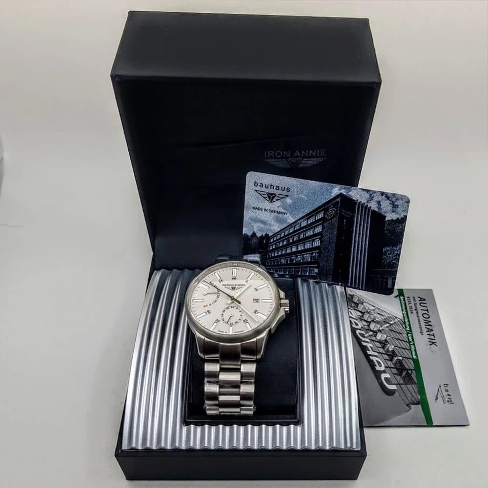 Bauhaus Aviation Titanium Power Reserve – Ref. 2860M-5, Gut – Bild 2/15