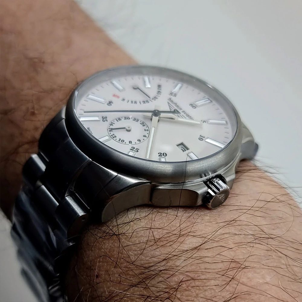 Bauhaus Aviation Titanium Power Reserve – Ref. 2860M-5, Gut – 4/15