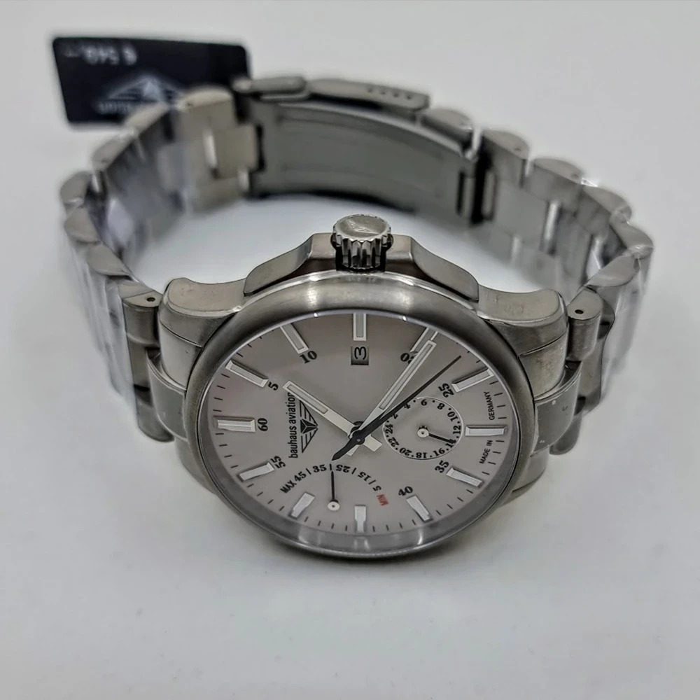 Bauhaus Aviation Titanium Power Reserve – Ref. 2860M-5, Gut – 7/15