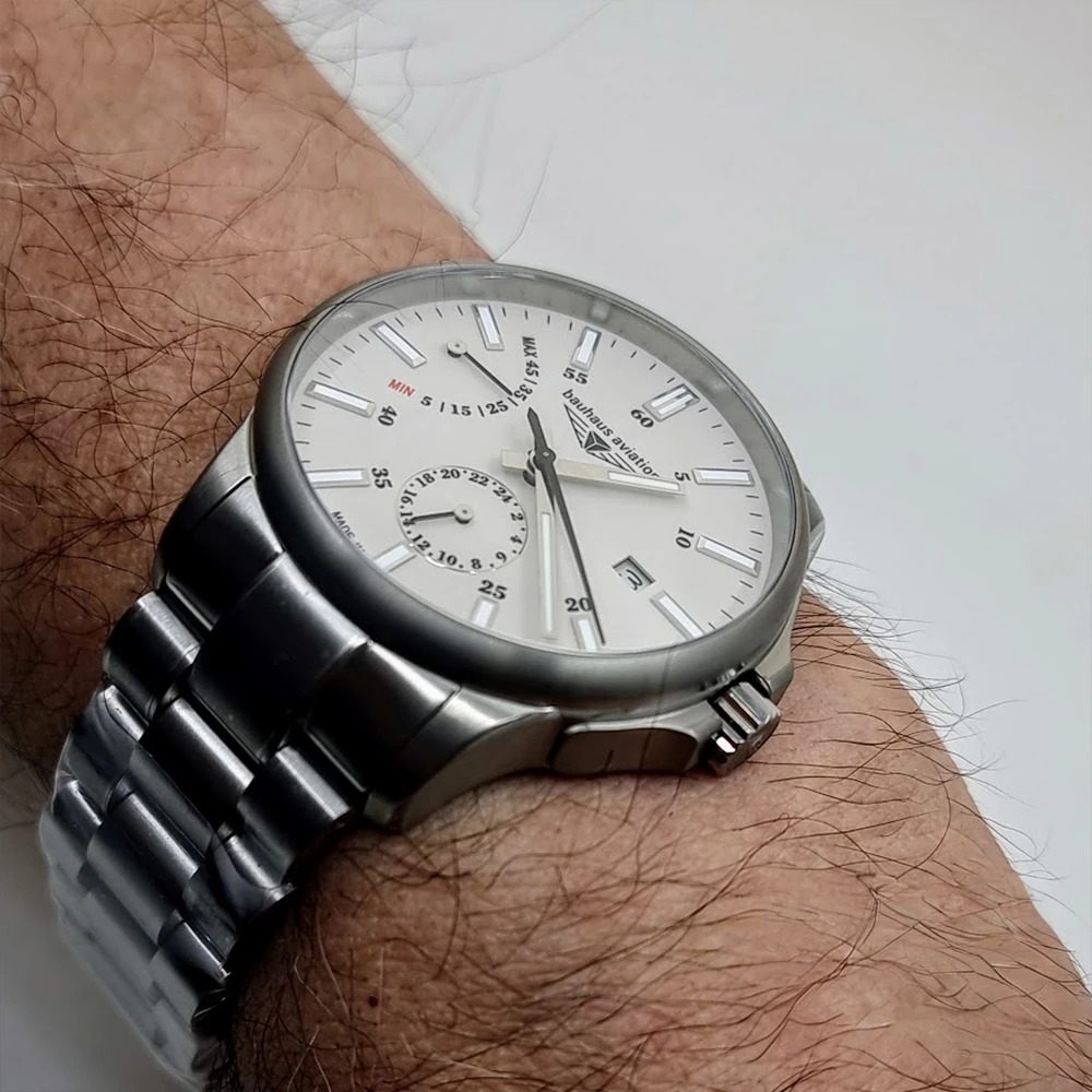 Bauhaus Aviation Titanium Power Reserve – Ref. 2860M-5, Gut – 9/15