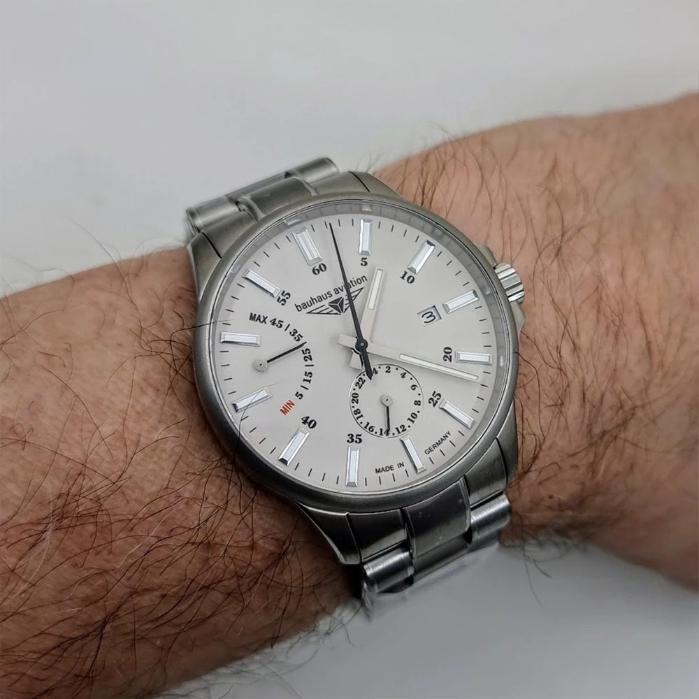Bauhaus Aviation Titanium Power Reserve – Ref. 2860M-5, Gut – 10/15
