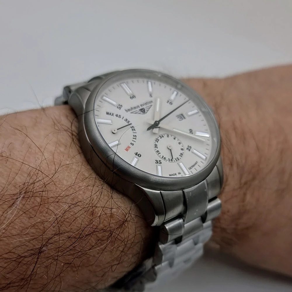Bauhaus Aviation Titanium Power Reserve – Ref. 2860M-5, Gut – 14/15