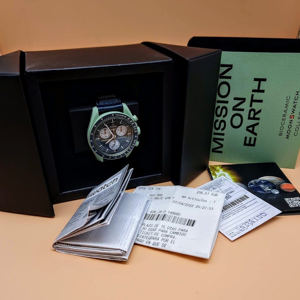 Swatch Moonswatch – Ref. SO33G100, Gut – 16/21