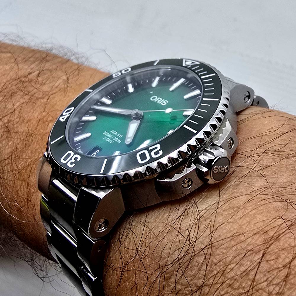 Oris Aquis – Ref. 01 400 7769 4157-07 8 22 09PEB, Gut – 4/18