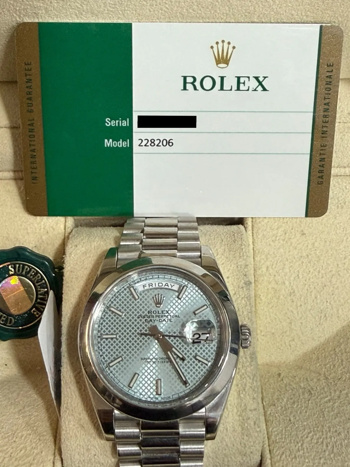 Rolex Day-Date – Ref. 228206, Sehr gut – 5/6