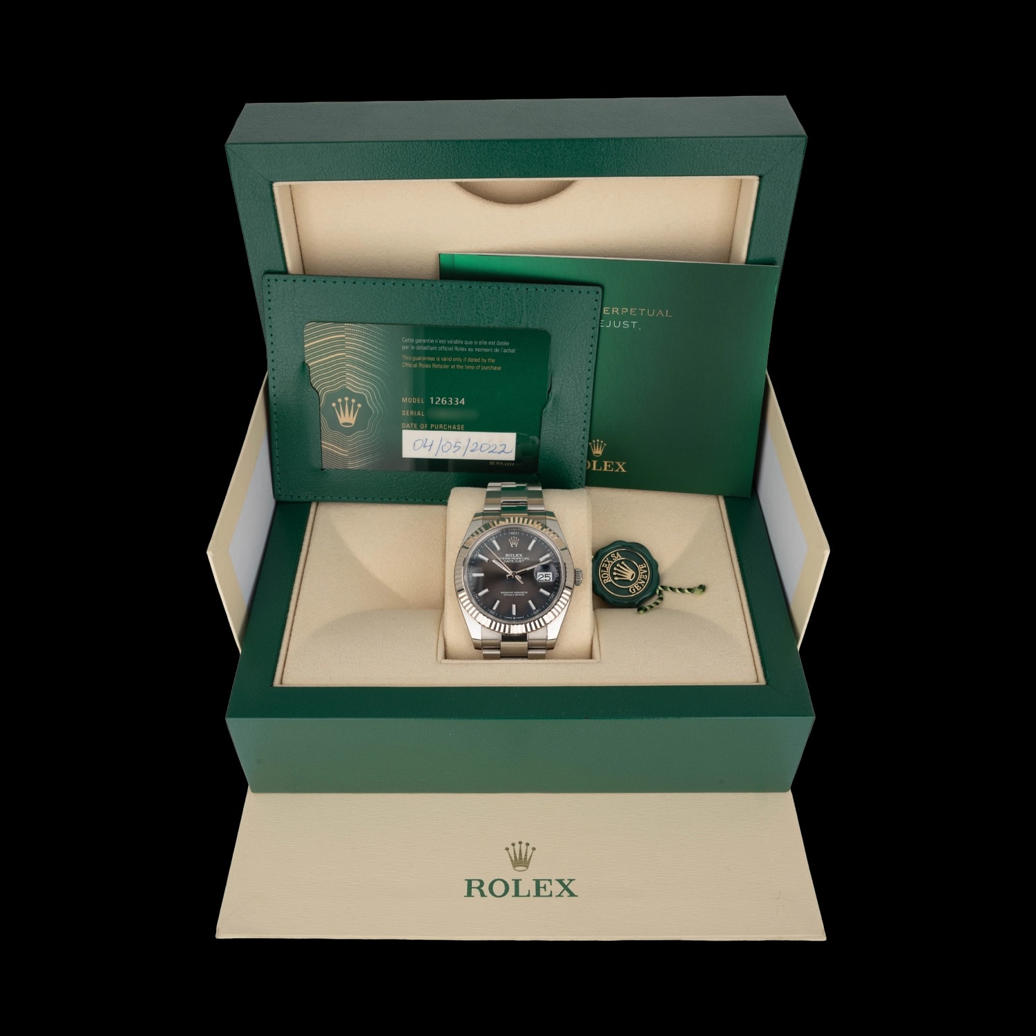Rolex Datejust 41 – Ref. 126334, Sehr gut – 7/8