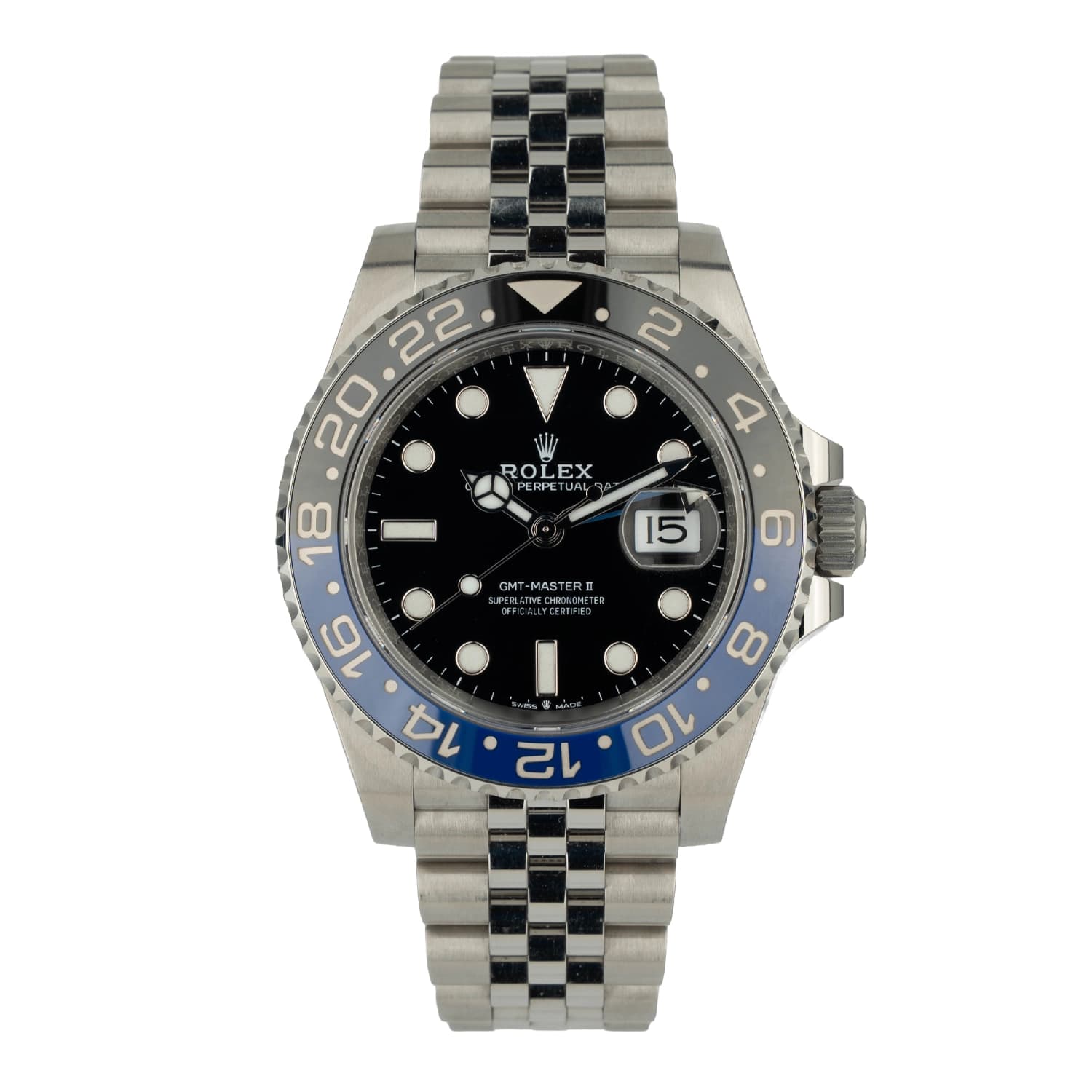 Rolex GMT-Master II – Ref. 126710BLNR, Sehr gut