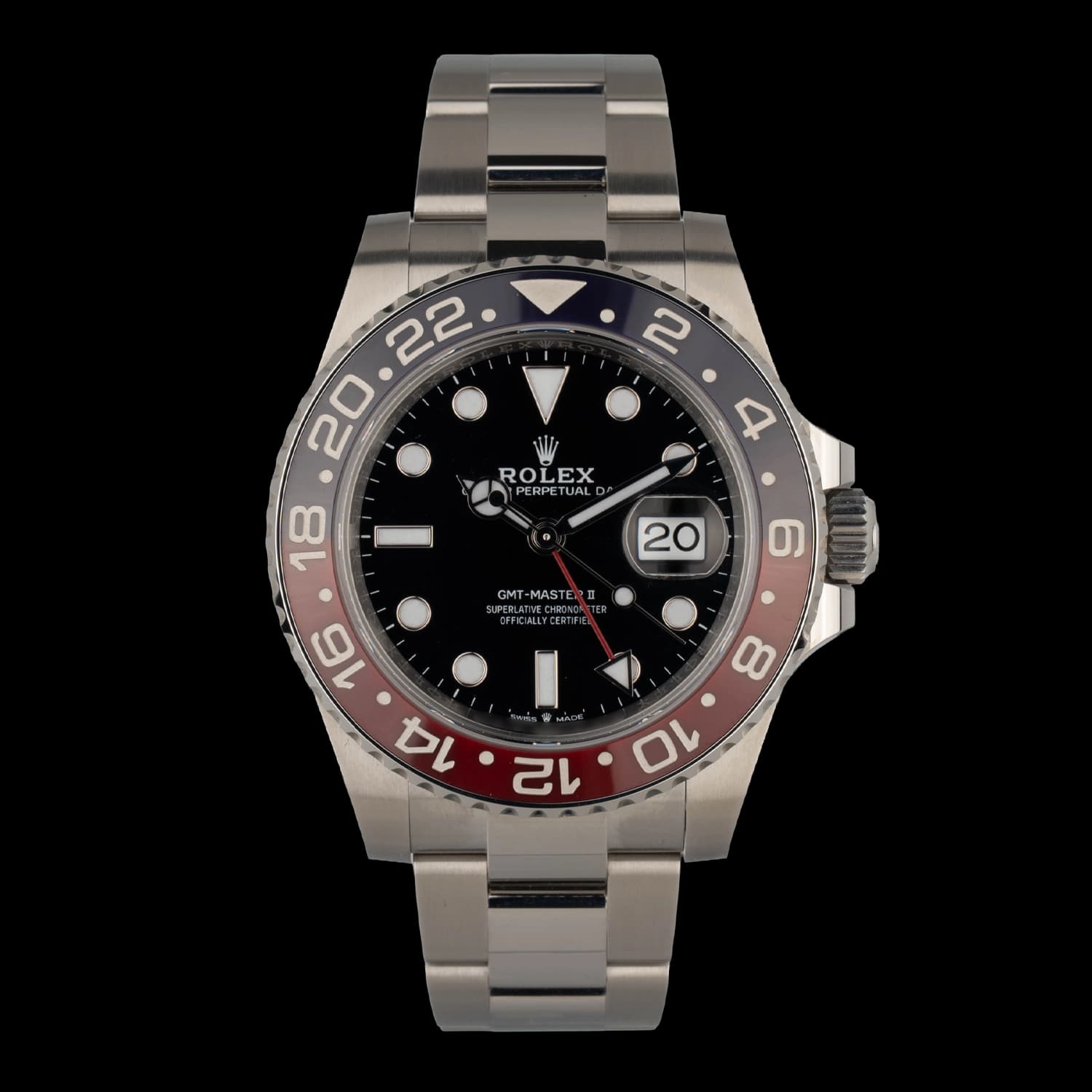 Rolex GMT-Master II – Ref. 126710BLRO, Sehr gut