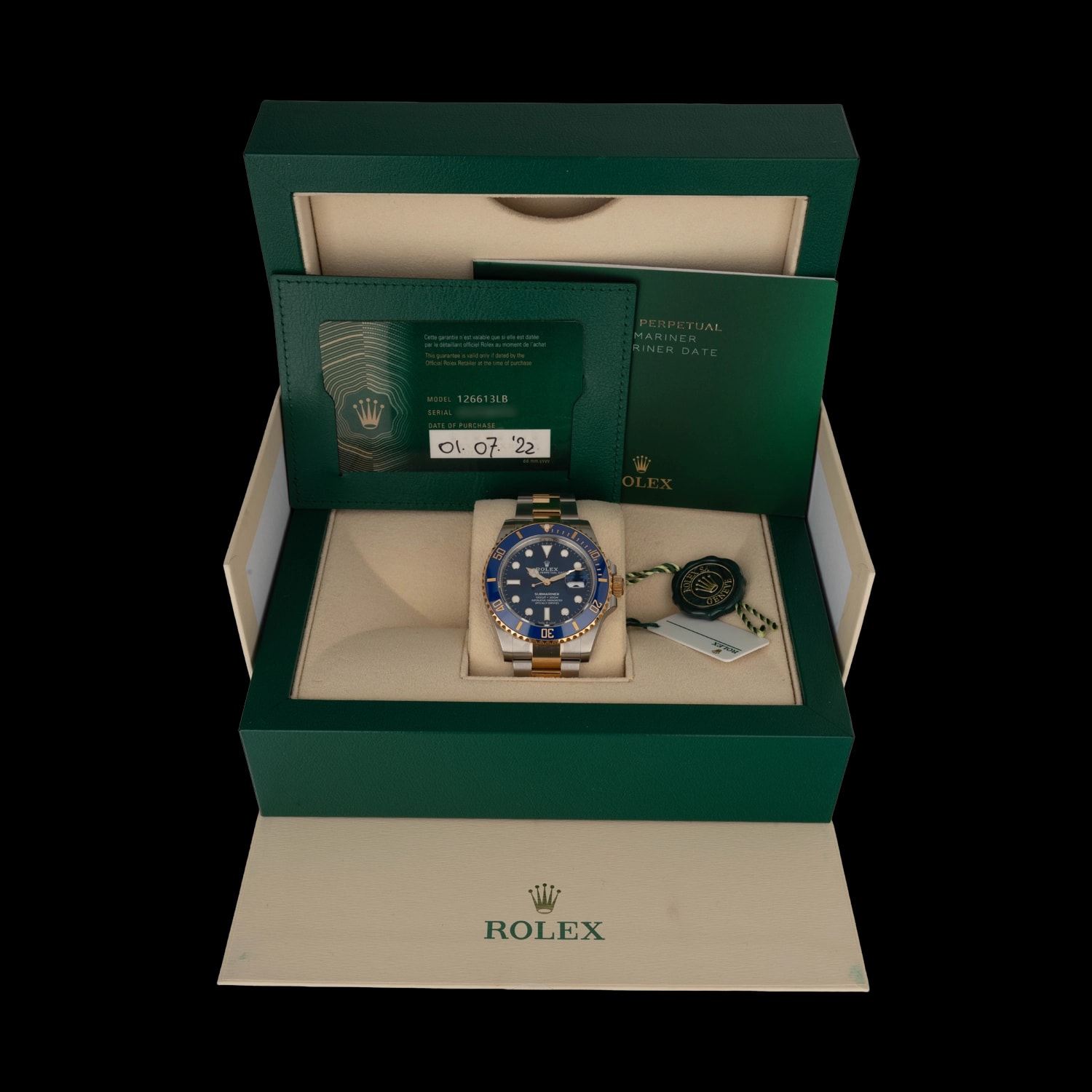 Rolex Submariner – Ref. 126613LB, Neu – 8/8
