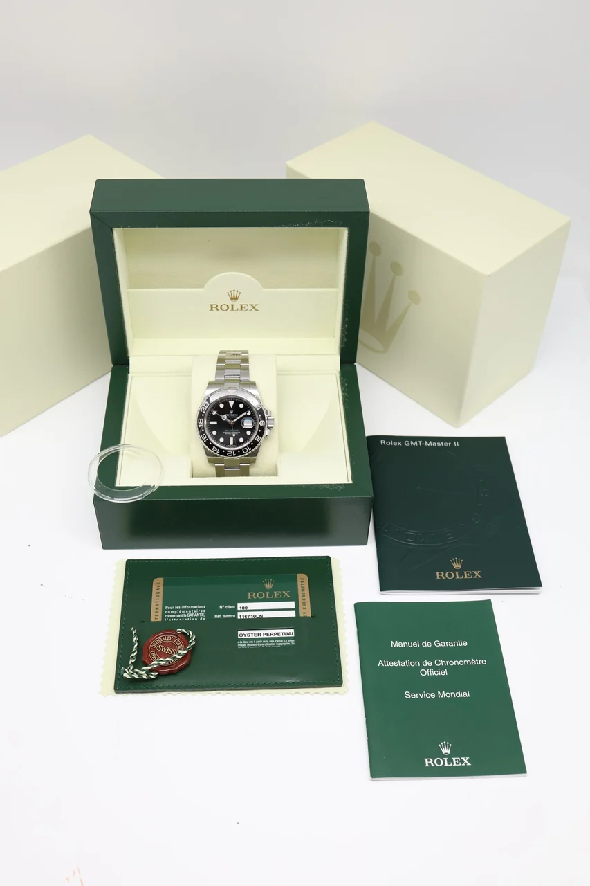 Rolex GMT-Master II – Ref. 116710LN, Sehr gut – 8/10