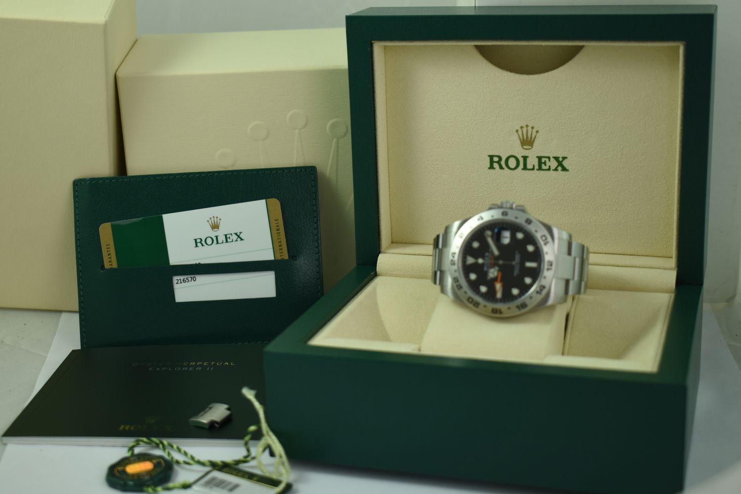 Rolex Explorer II – Ref. 216570, Sehr gut – 3/14