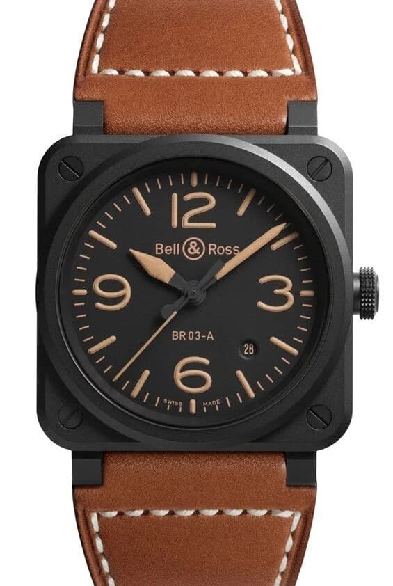 Bell & Ross BR 03 – Ref. BR03A-HER-CE/SCA, Wie neu