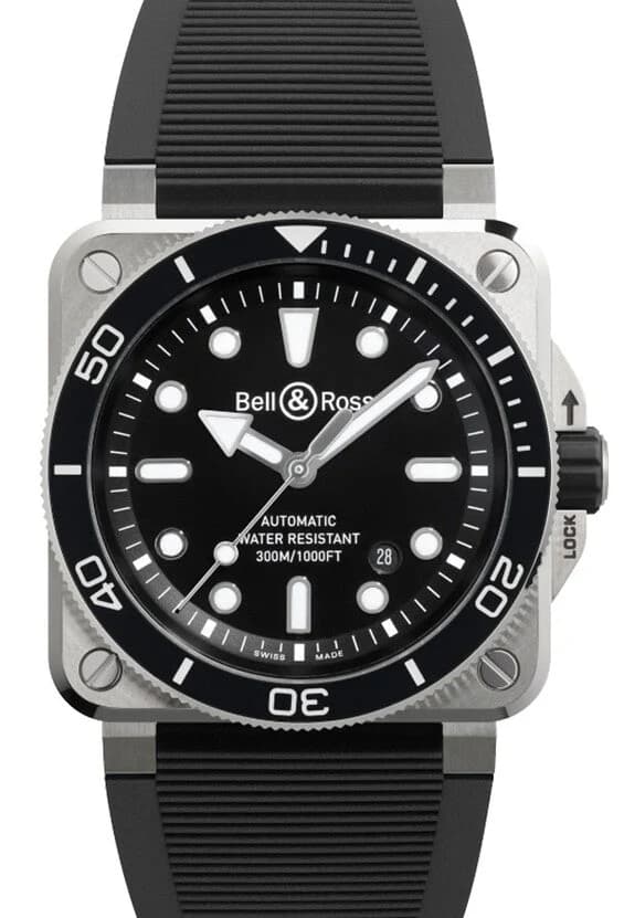Bell & Ross BR 03 – Ref. BR03A-D-BL-ST/SRB, like new