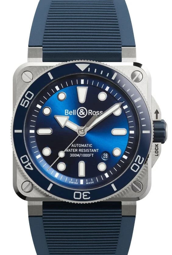 Bell & Ross BR 03 – Ref. BR03A-D-BLU-ST/SRB, like new