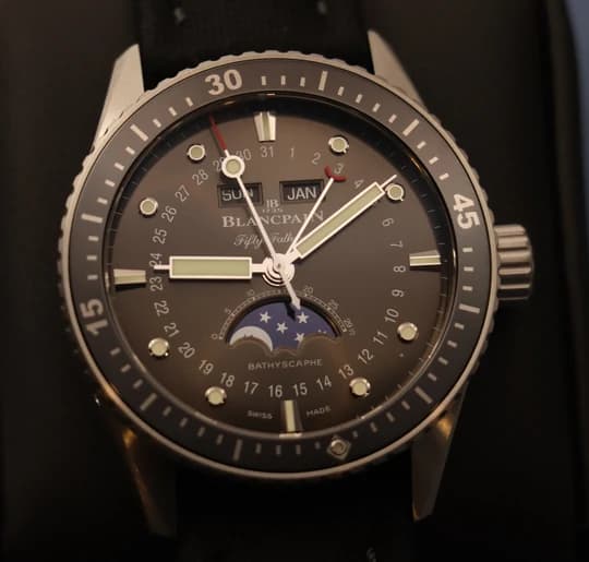 Blancpain Bathyscaphe Quantième Complet Phases de Lune – Ref. 5054-1110-B52A, Wie neu – Bild 2/2