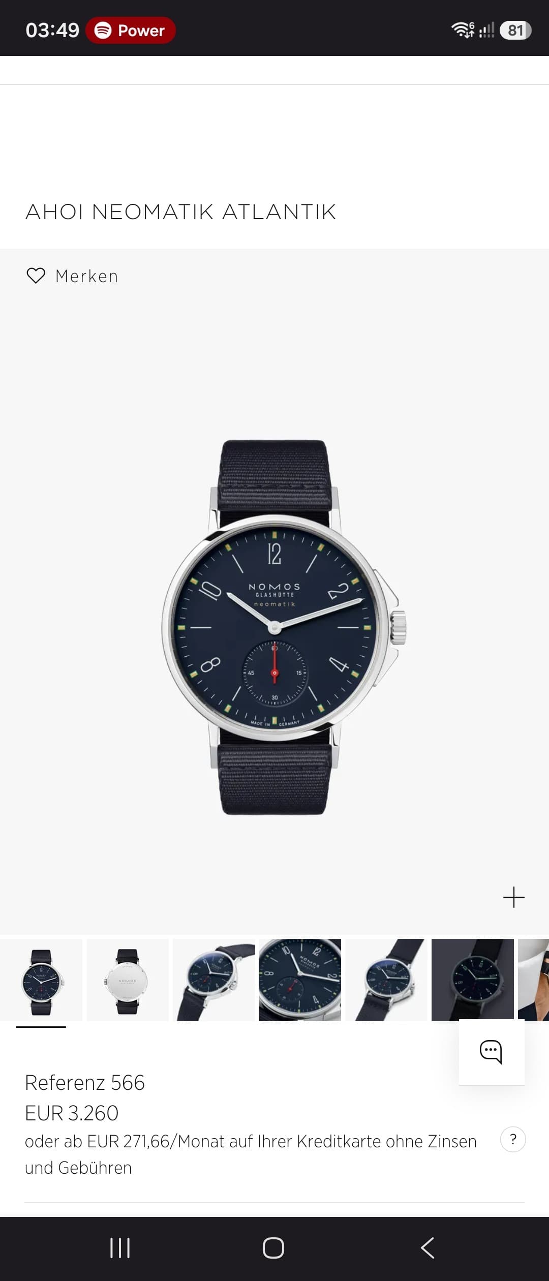 NOMOS Ahoi neomatik Atlantik – Ref. 567atlantic, New – Image 1/2