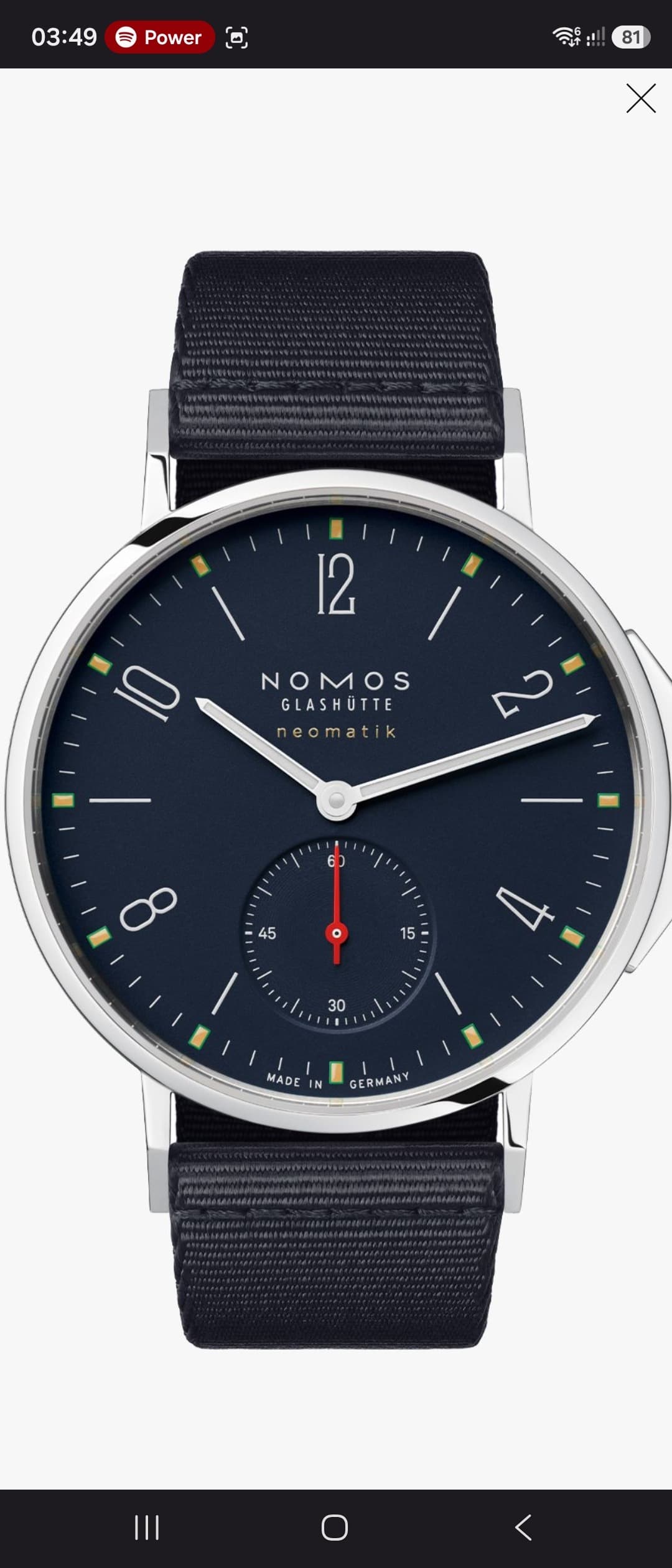NOMOS Ahoi neomatik Atlantik – Ref. 567atlantic, New – Image 2/2