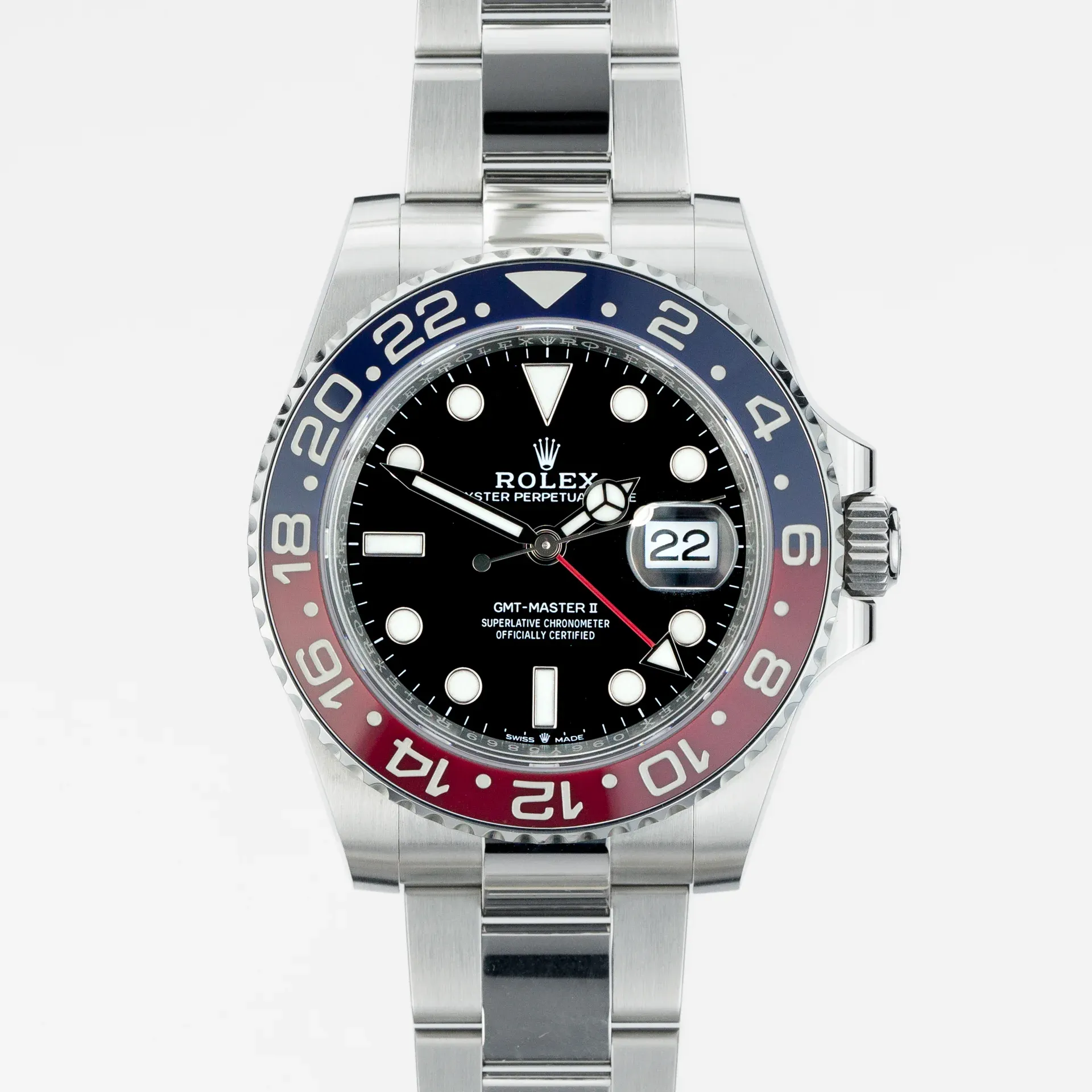 Rolex GMT-Master II – Ref. 126710BLRO-0002, Sehr gut