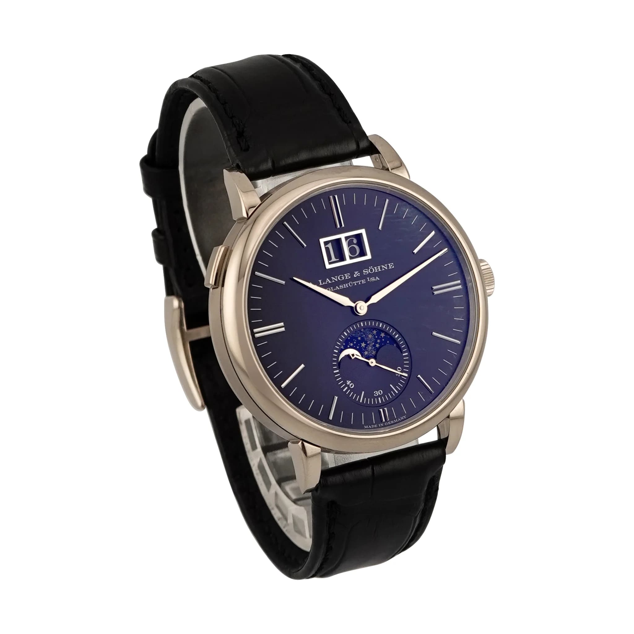 A. Lange & Söhne Saxonia Moon Phase – Ref. 384.029, Wie neu – Bild 2/8