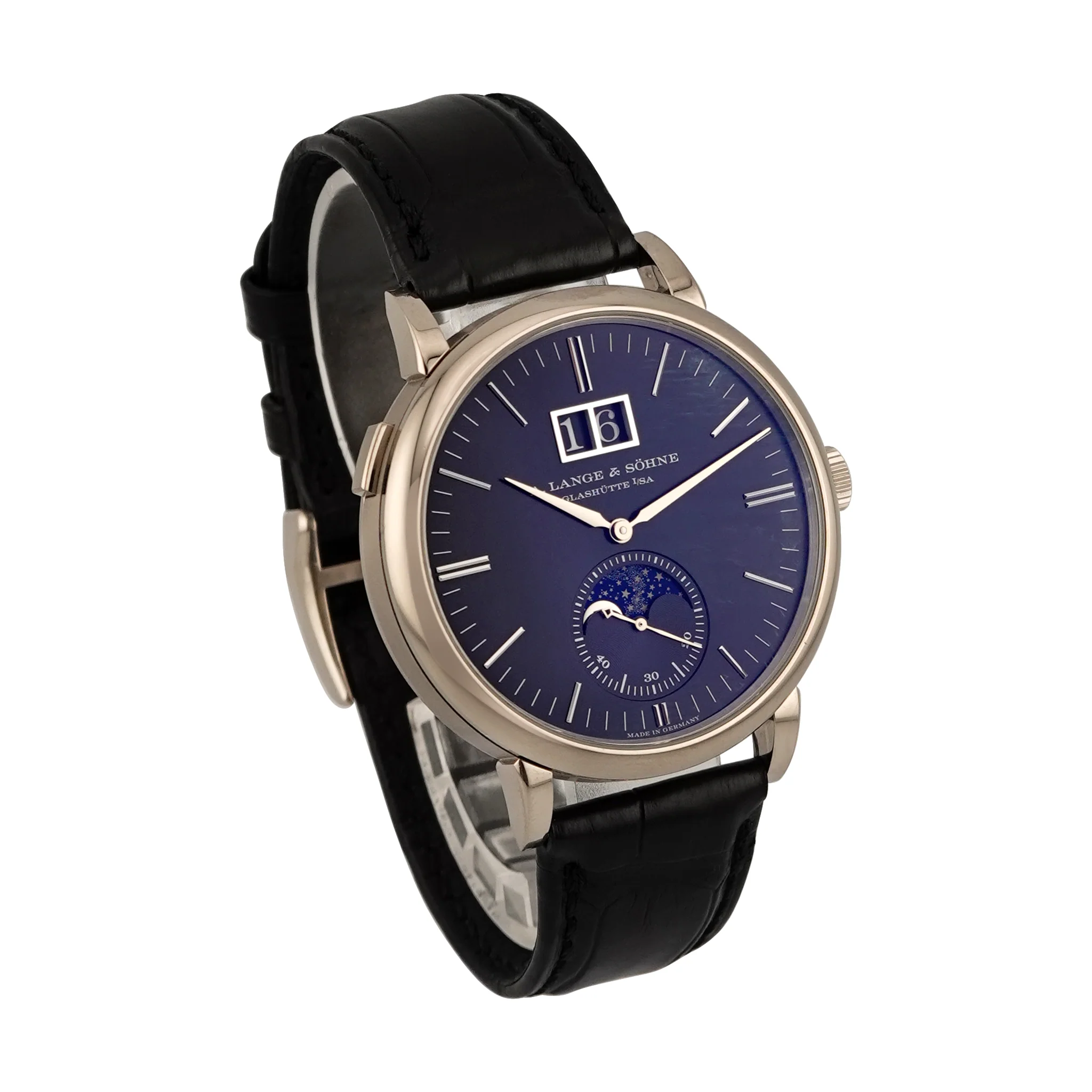 A. Lange & Söhne Saxonia Moon Phase – Ref. 384.029, like new – 4/8