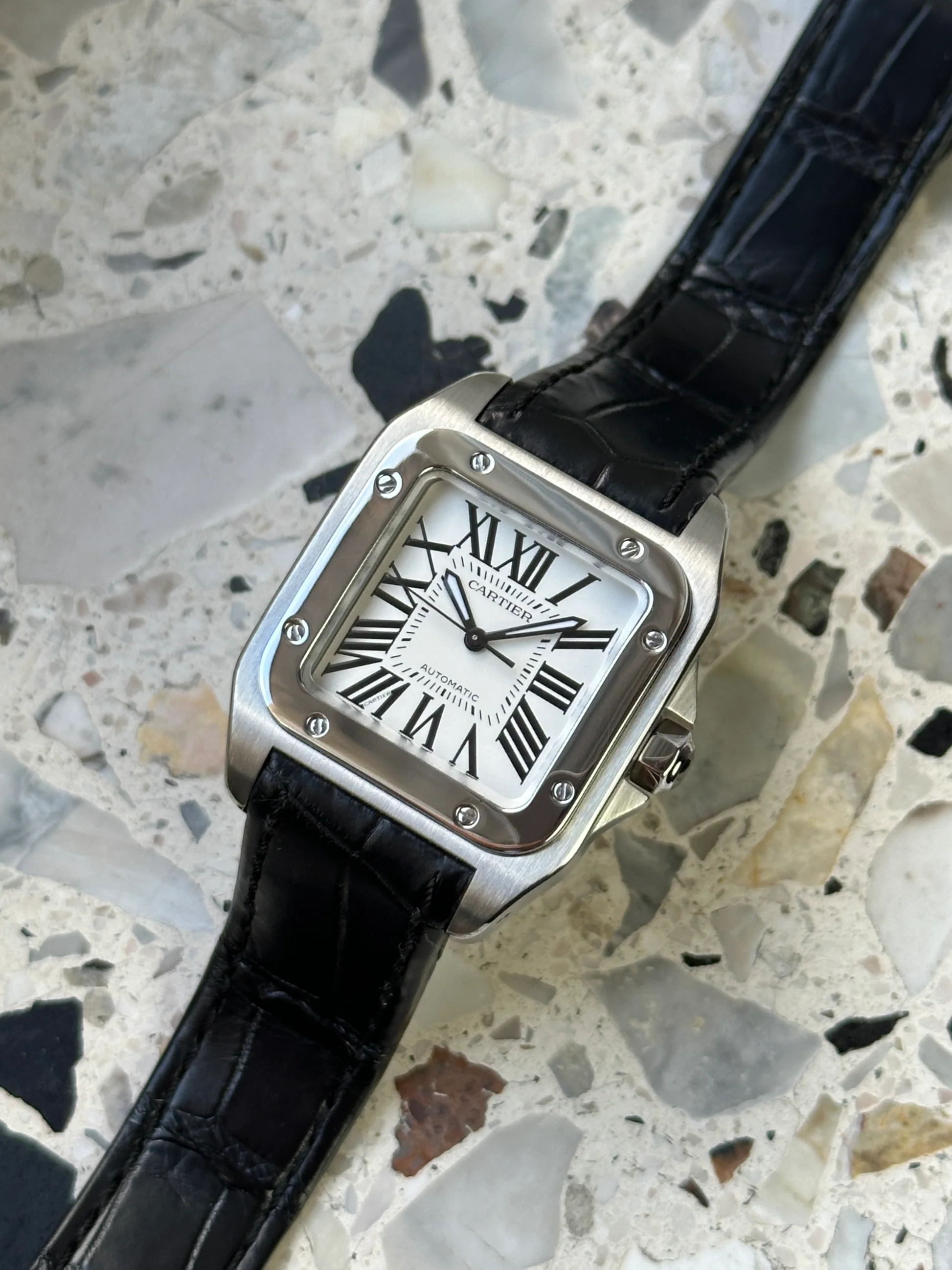 Cartier Santos 100 – Ref. W20106X8, Sehr gut – 13/14