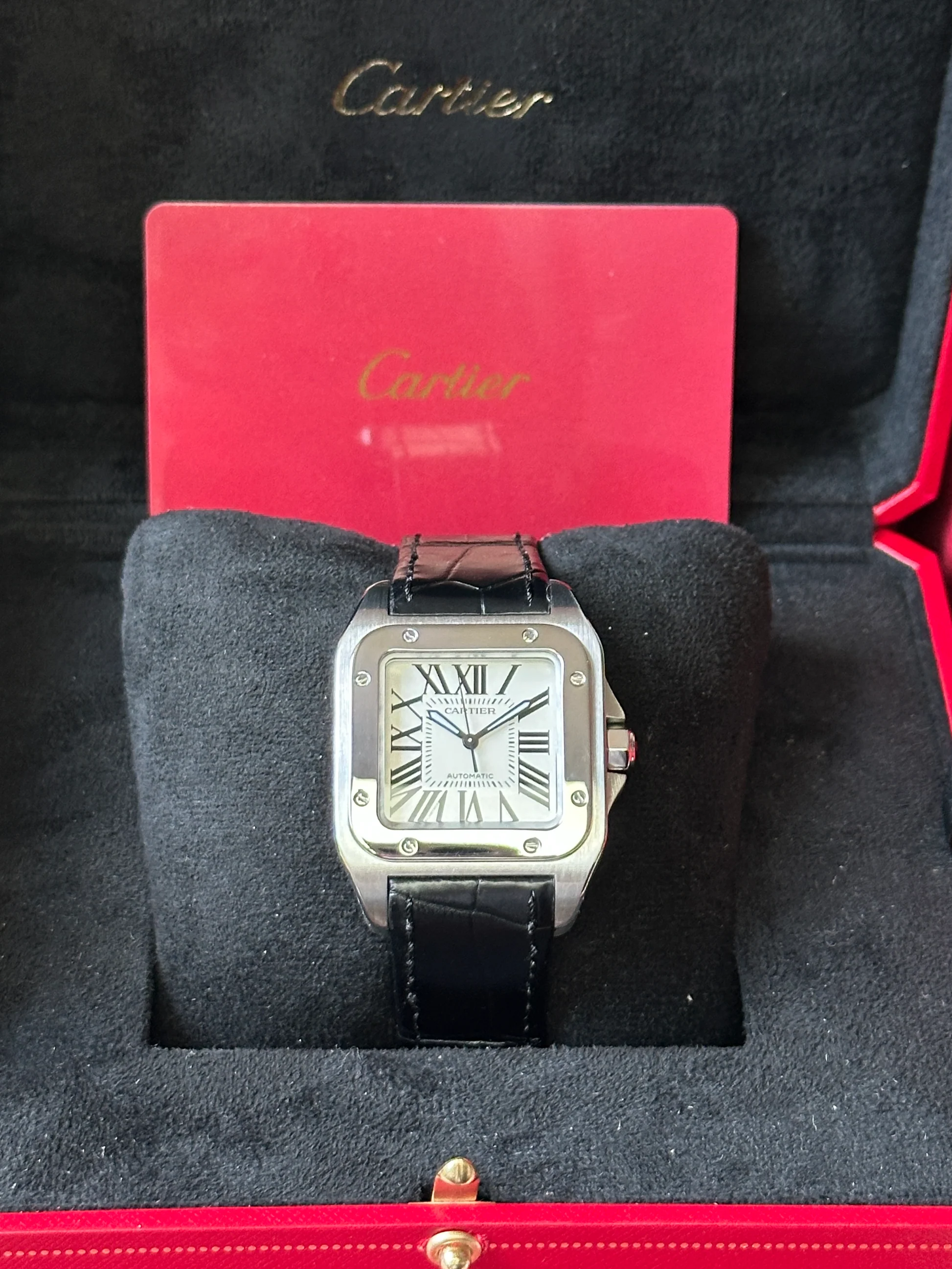 Cartier Santos 100 – Ref. W20106X8, Sehr gut – 14/14
