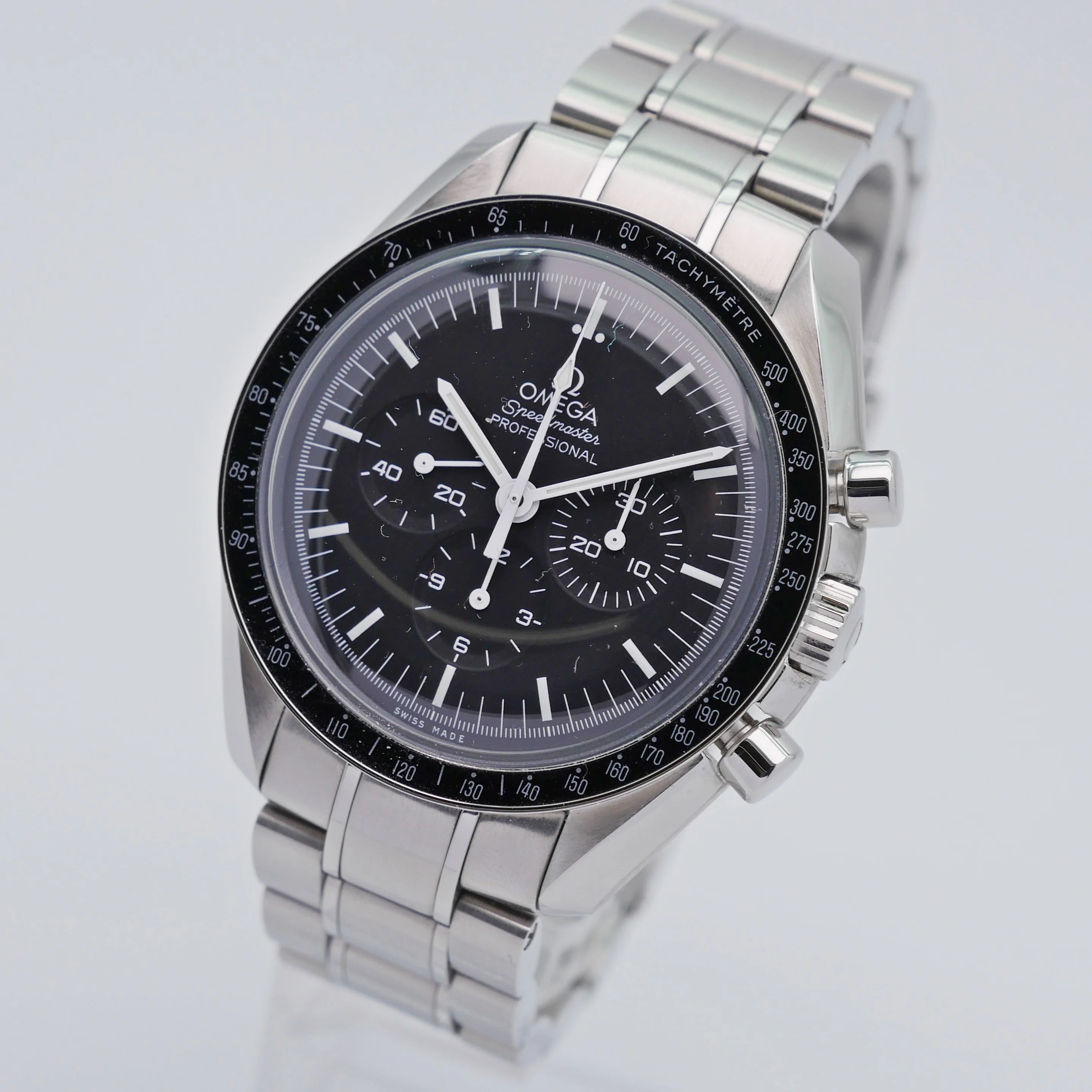 Omega Omega Speedmaster Professional Moonwatch Hesalite – Ref. 31130423001005, Wie neu – 4/11