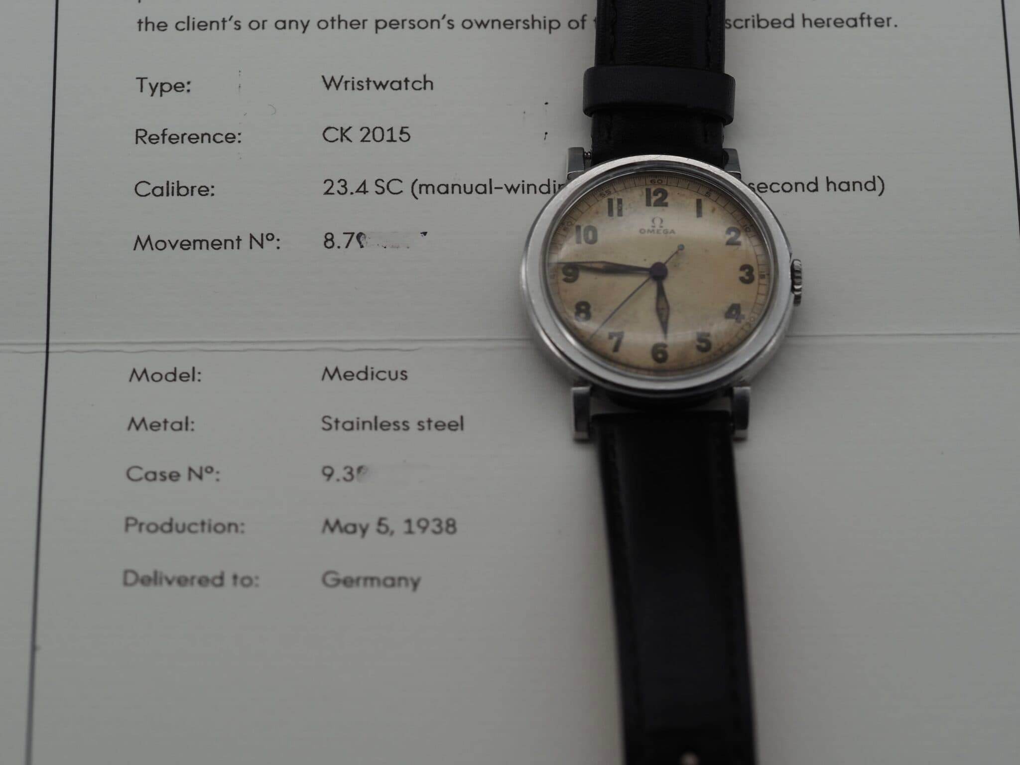 Omega Medicus Ref – Ref. CK2015, Gebraucht