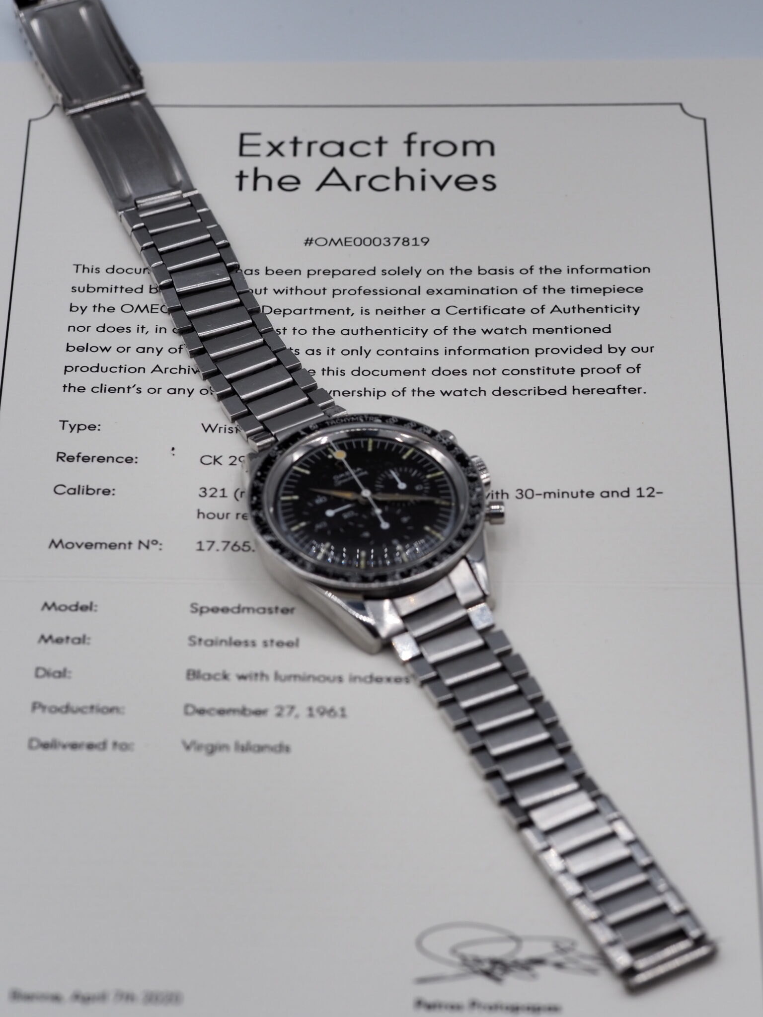 Omega Speedmaster – Ref. CK2998-4, Gut – 3/18