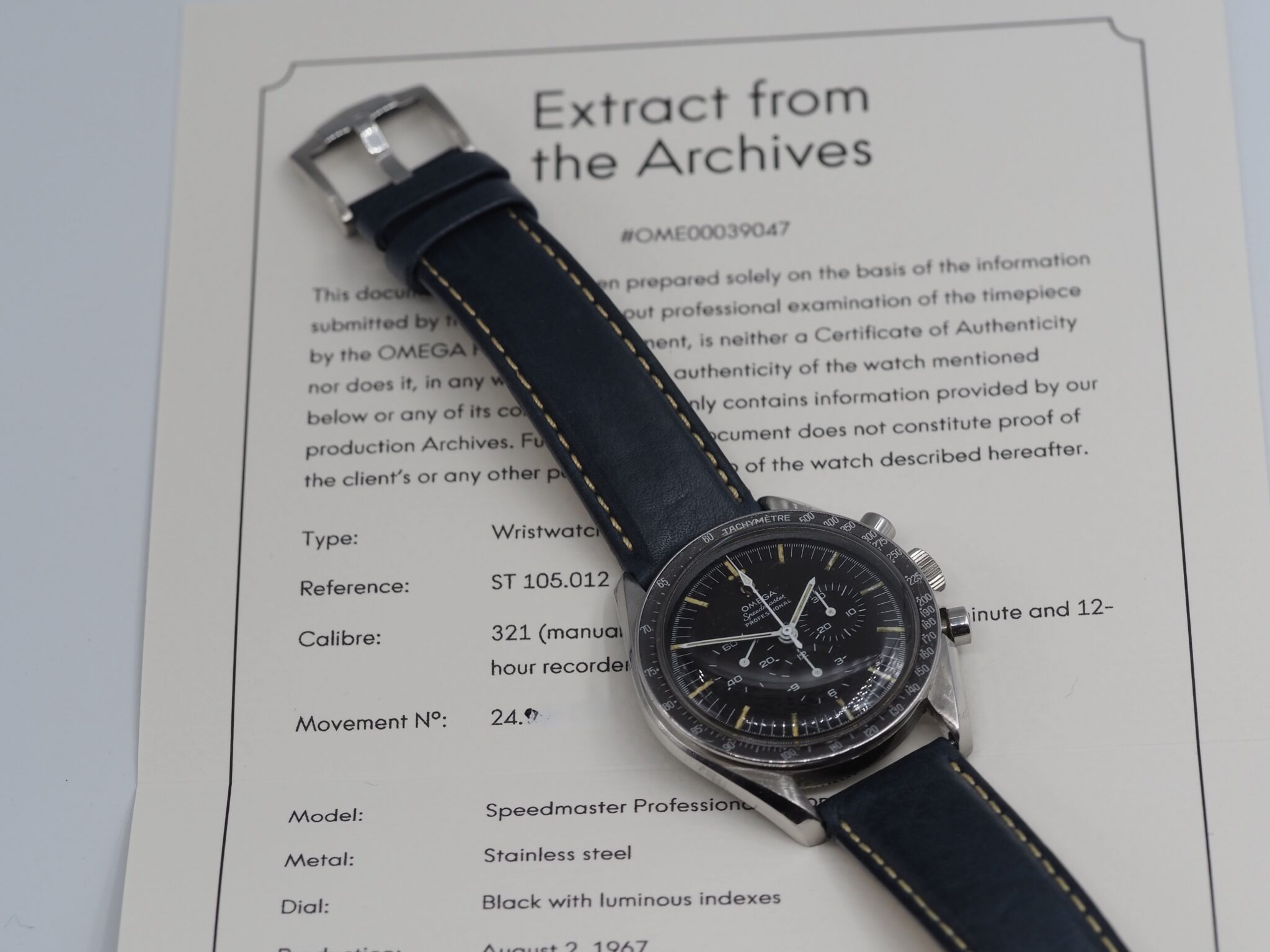 Omega Speedmaster – Ref. 105.012-66, Gut – 2/19