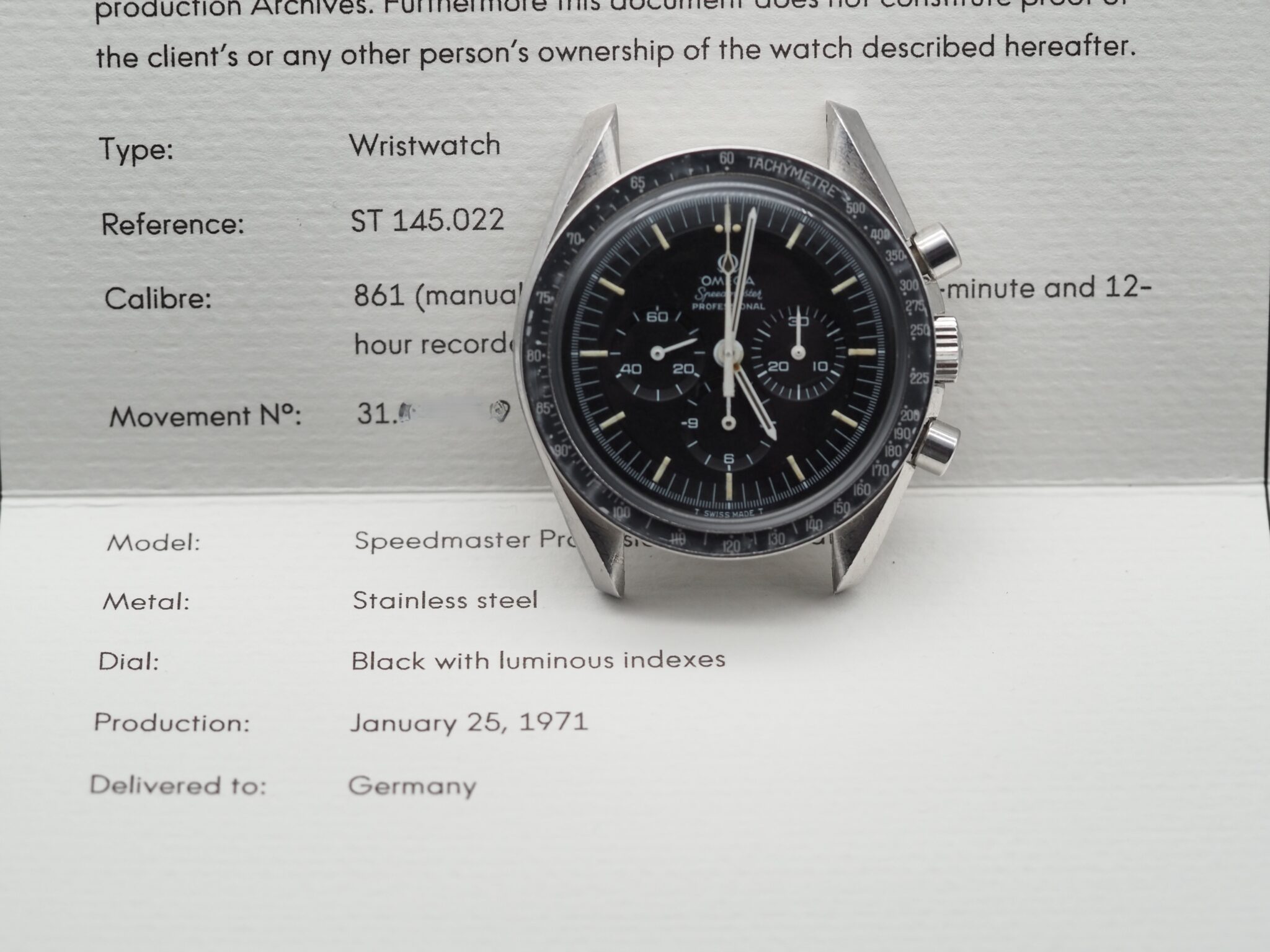 Omega Speedmaster – Ref. 145.022-69, Gut – 7/18