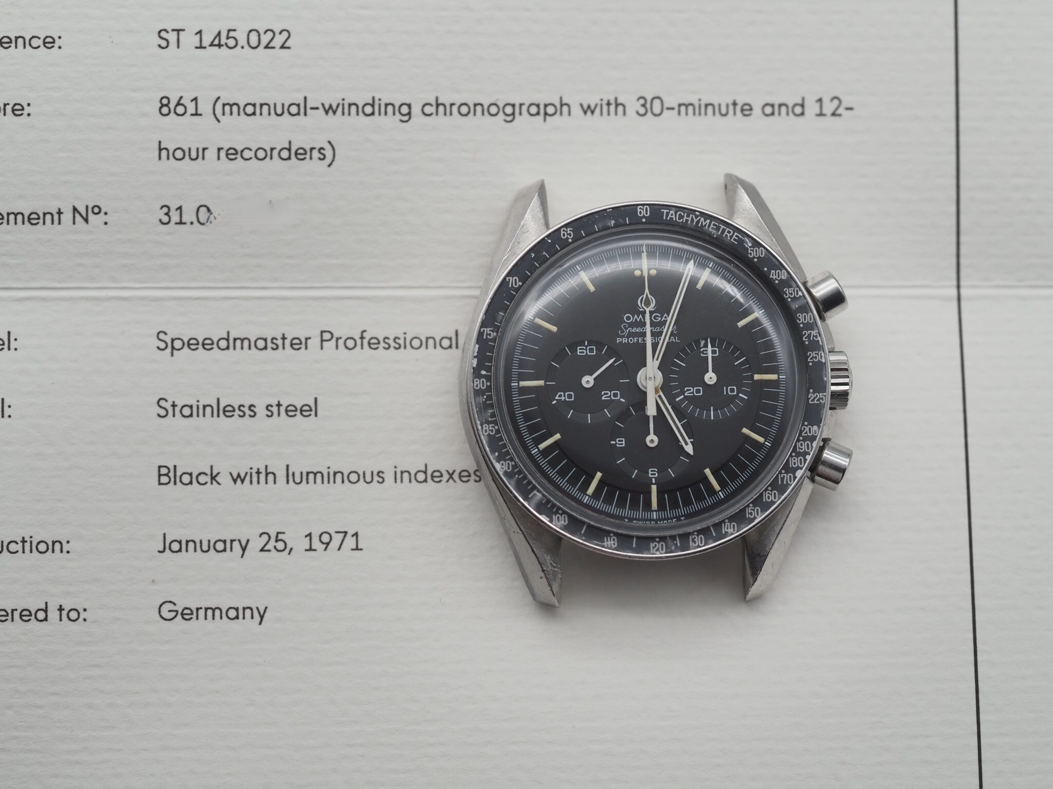 Omega Speedmaster – Ref. 145.022-69, Gut – 14/18