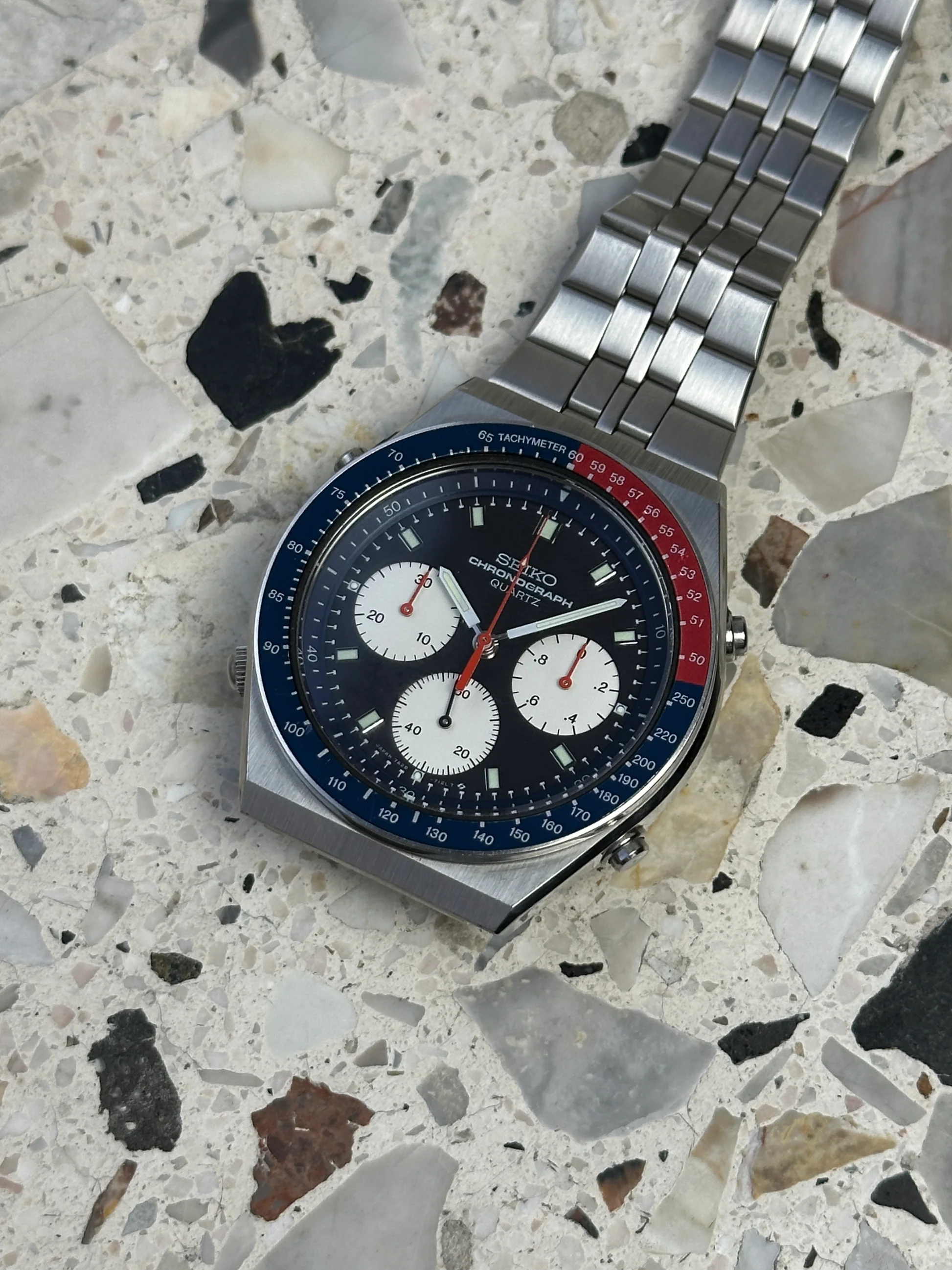 Seiko Quartz Chronograph Sports ‘Speedmaster’ – Ref. 7A28-8100, good – 1/15