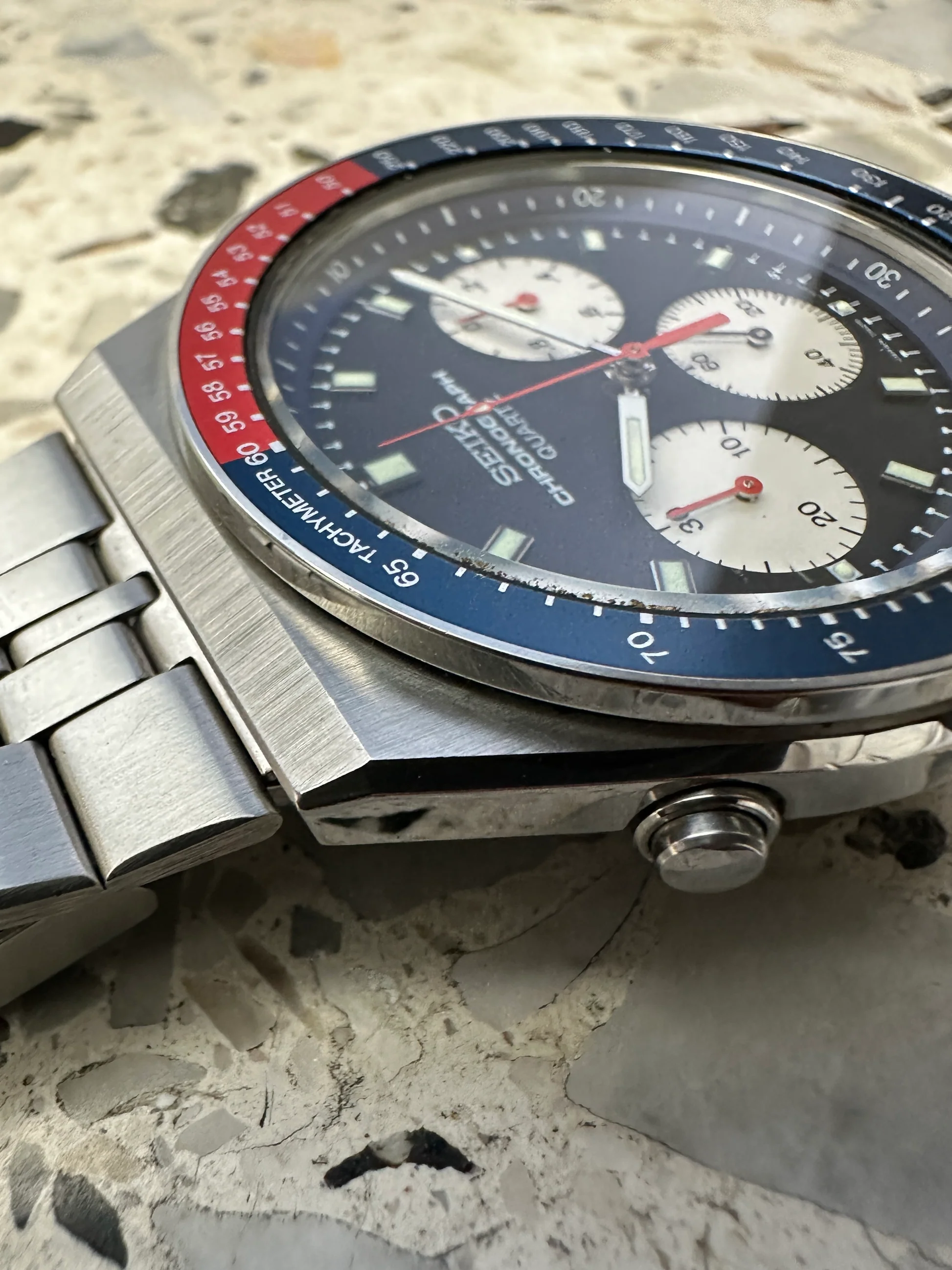 Seiko Quartz Chronograph Sports ‘Speedmaster’ – Ref. 7A28-8100, good – 4/15