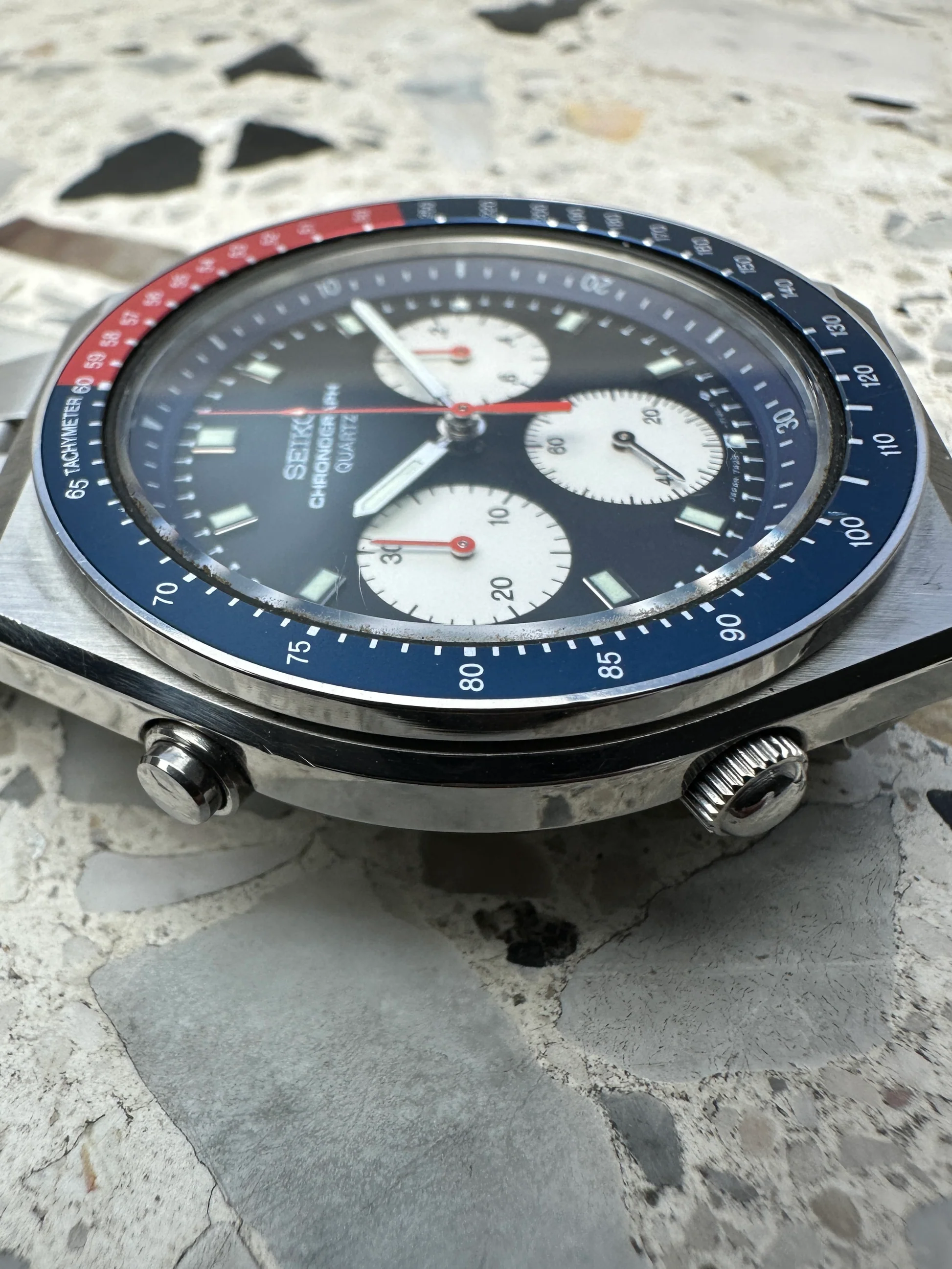 Seiko Quartz Chronograph Sports ‘Speedmaster’ – Ref. 7A28-8100, good – 7/15