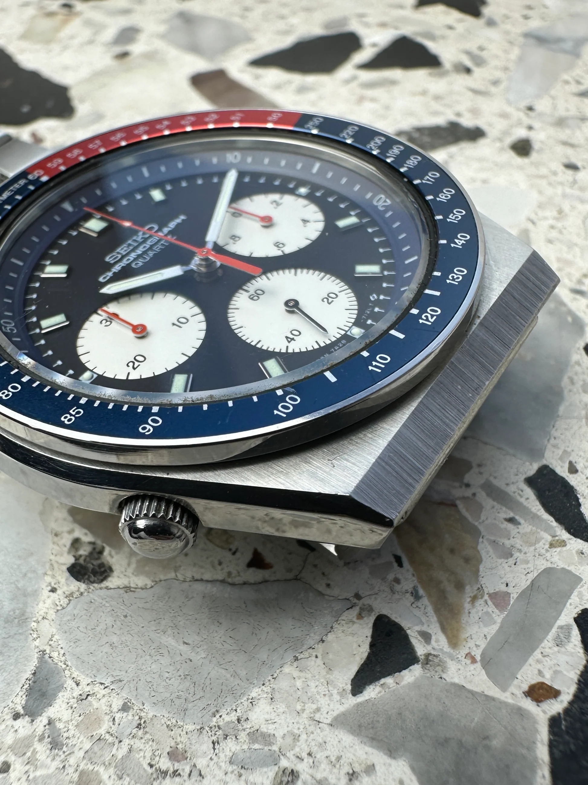 Seiko Quartz Chronograph Sports ‘Speedmaster’ – Ref. 7A28-8100, good – 6/15