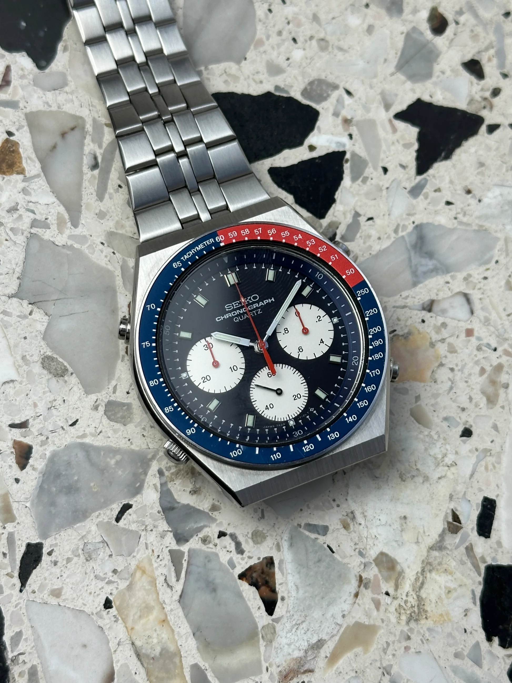 Seiko Quartz Chronograph Sports ‘Speedmaster’ – Ref. 7A28-8100, good – 12/15