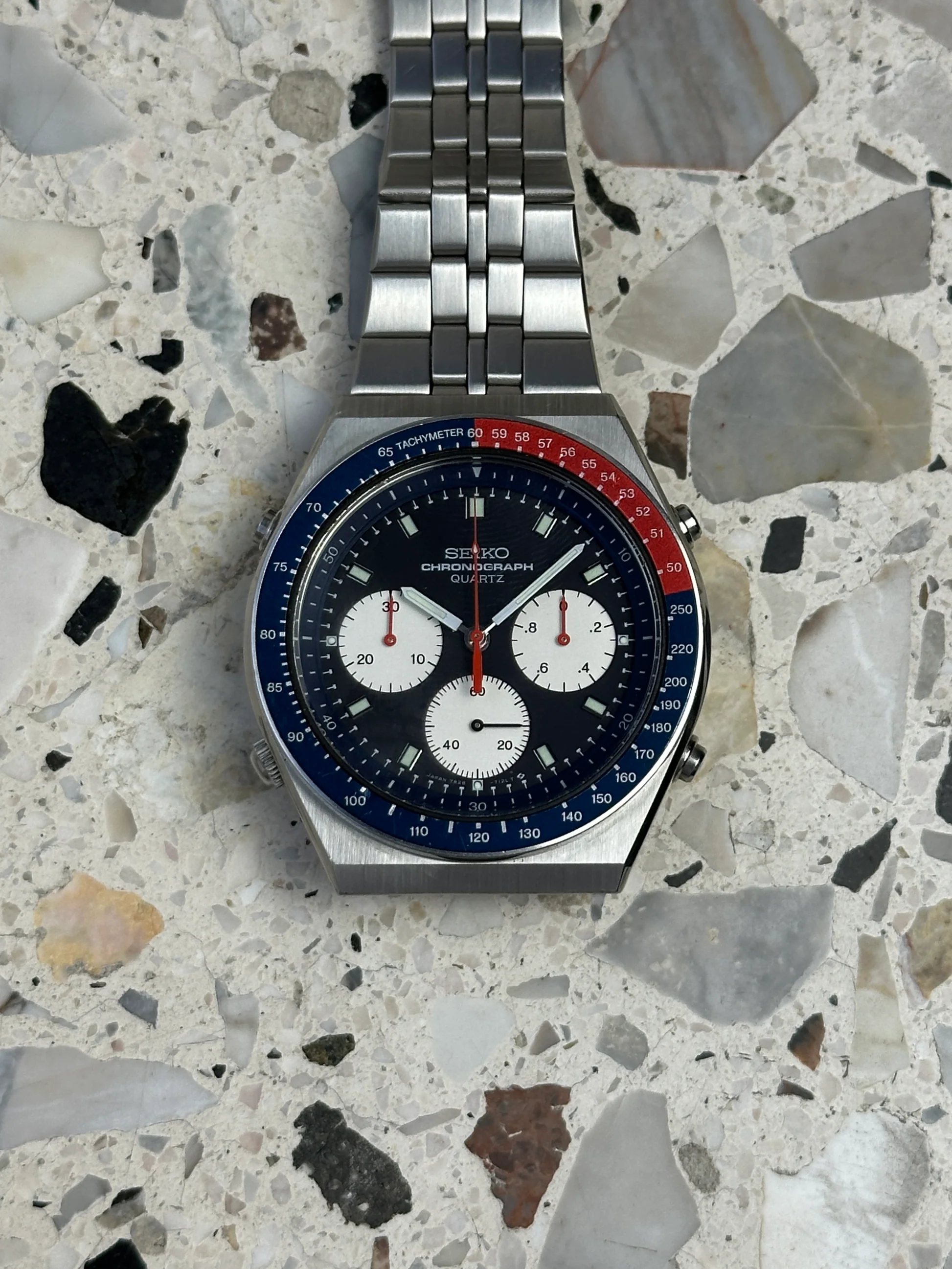 Seiko Quartz Chronograph Sports ‘Speedmaster’ – Ref. 7A28-8100, good – 15/15