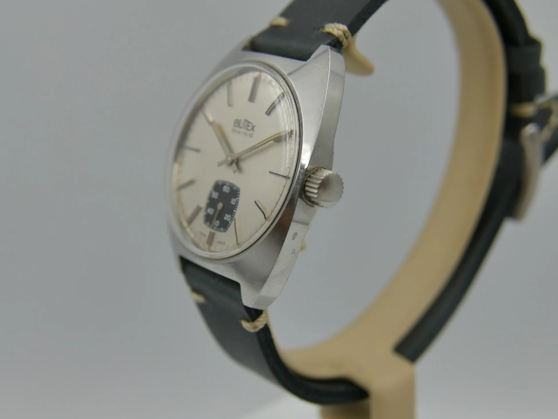 Butex 70s vintage watch BWC Swiss hand wind unitas 6532 military – Ref. 853016, Gebraucht – 4/21