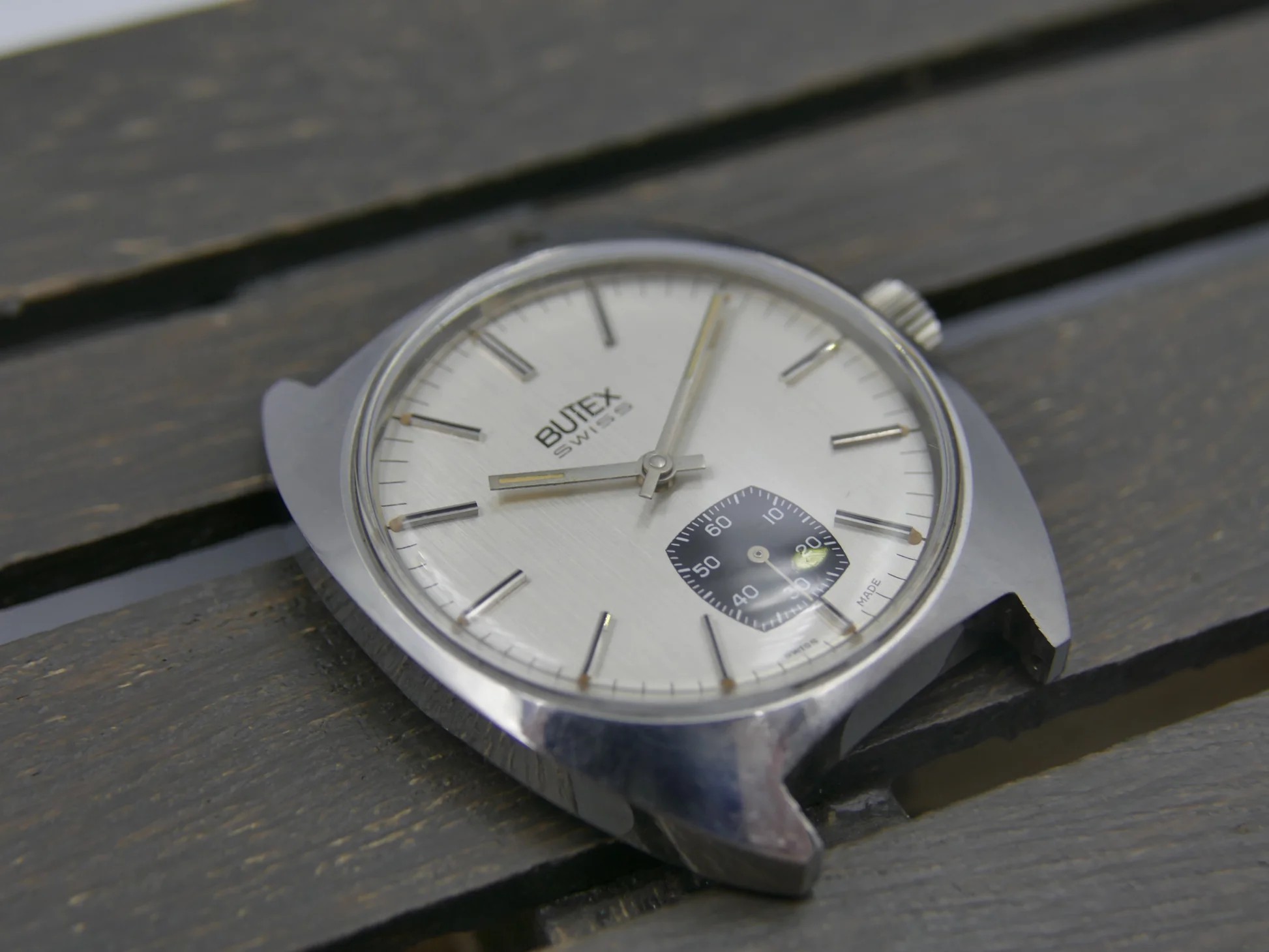 Butex 70s vintage watch BWC Swiss hand wind unitas 6532 military – Ref. 853016, Gebraucht – 2/21