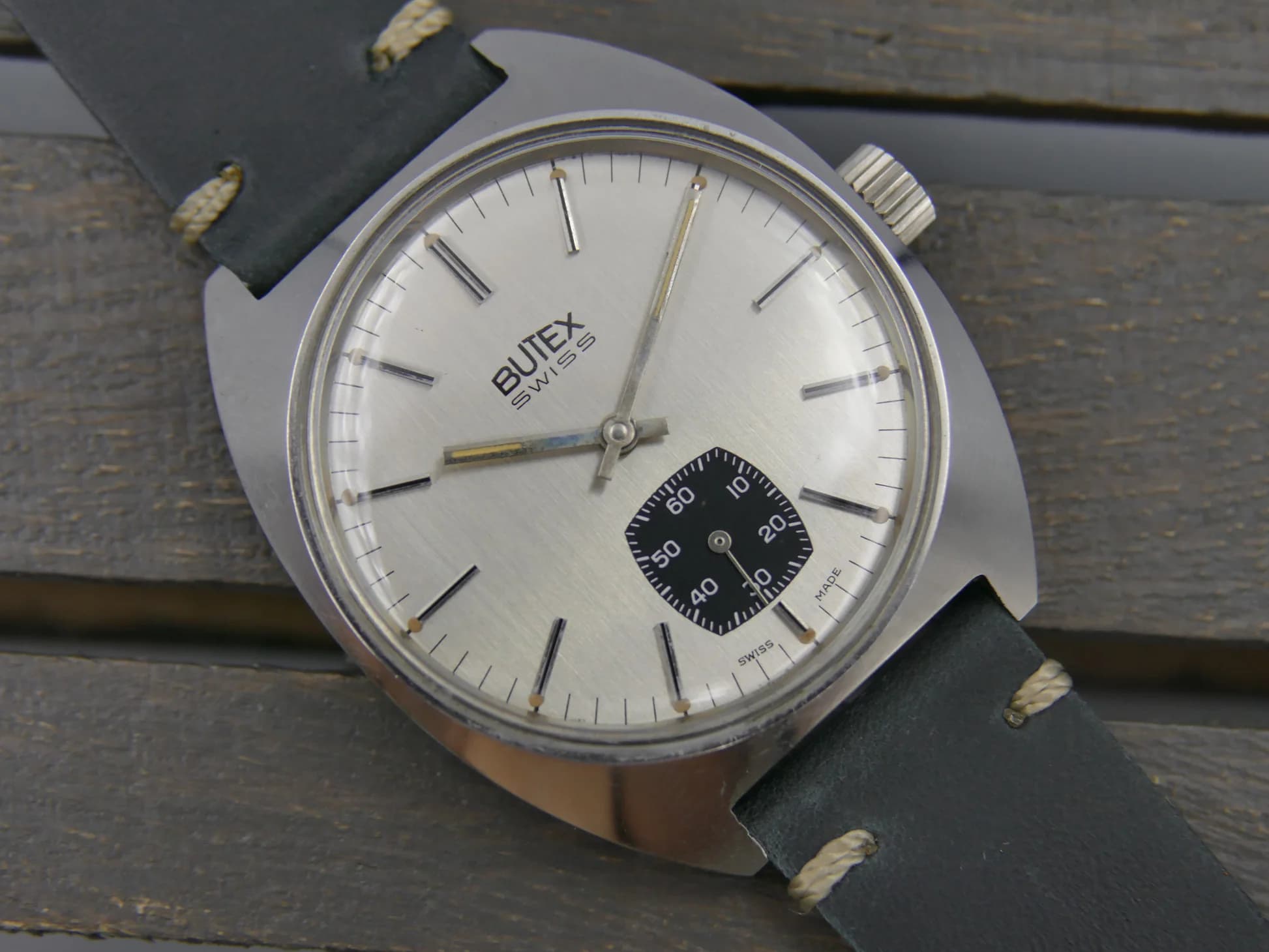 Butex 70s vintage watch BWC Swiss hand wind unitas 6532 military – Ref. 853016, Gebraucht – Bild 1/21