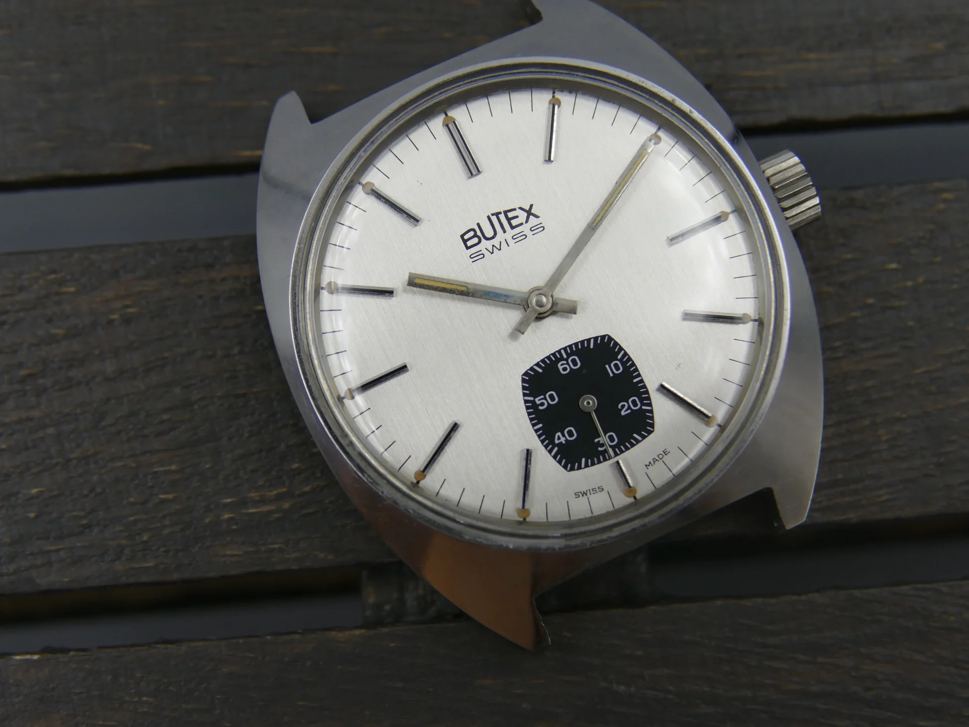 Butex 70s vintage watch BWC Swiss hand wind unitas 6532 military – Ref. 853016, Gebraucht – 7/21